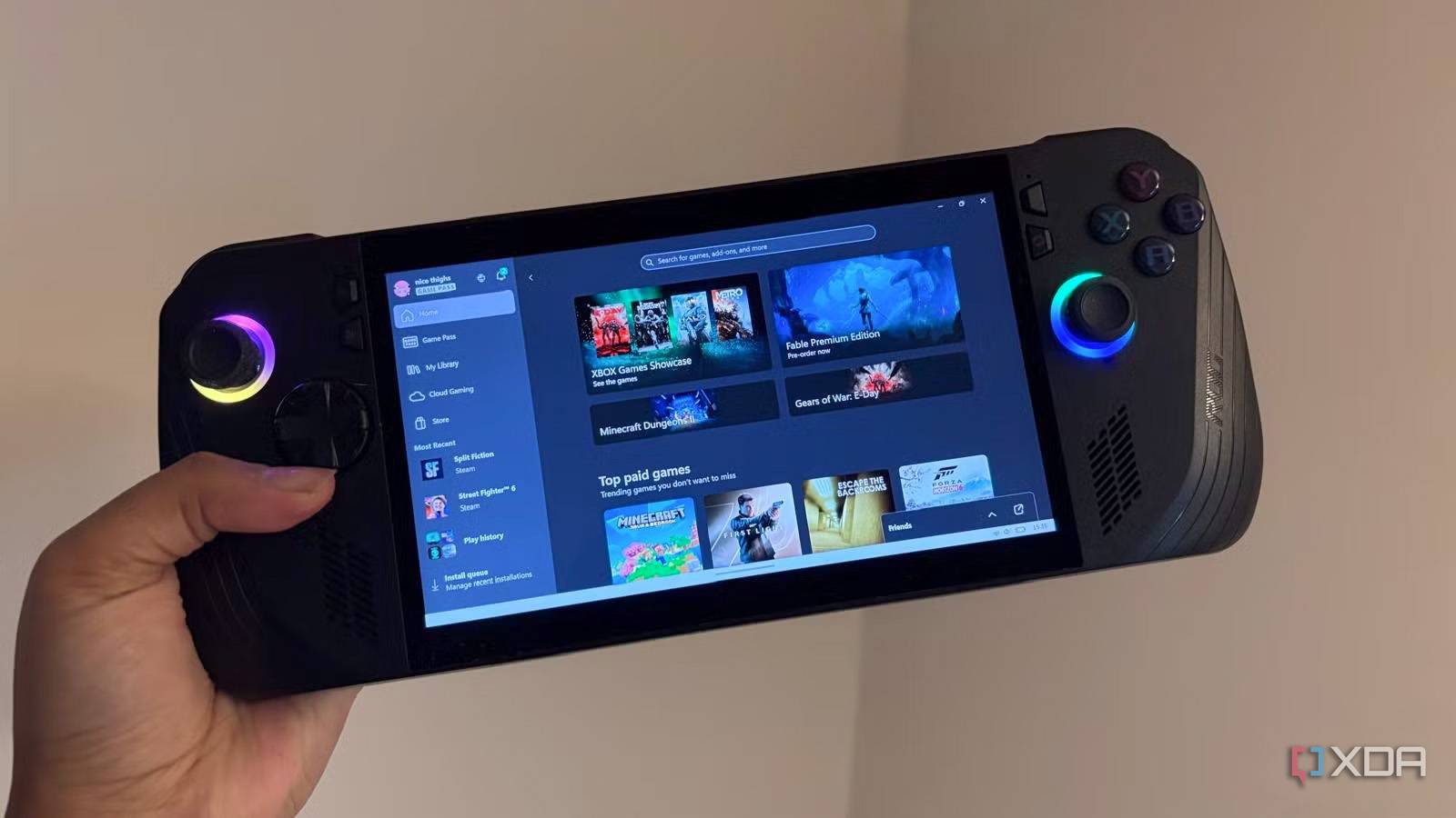 O painel portátil em tela cheia do Xbox é apenas uma máscara para o Windows, e o SteamOS prova por que é importante