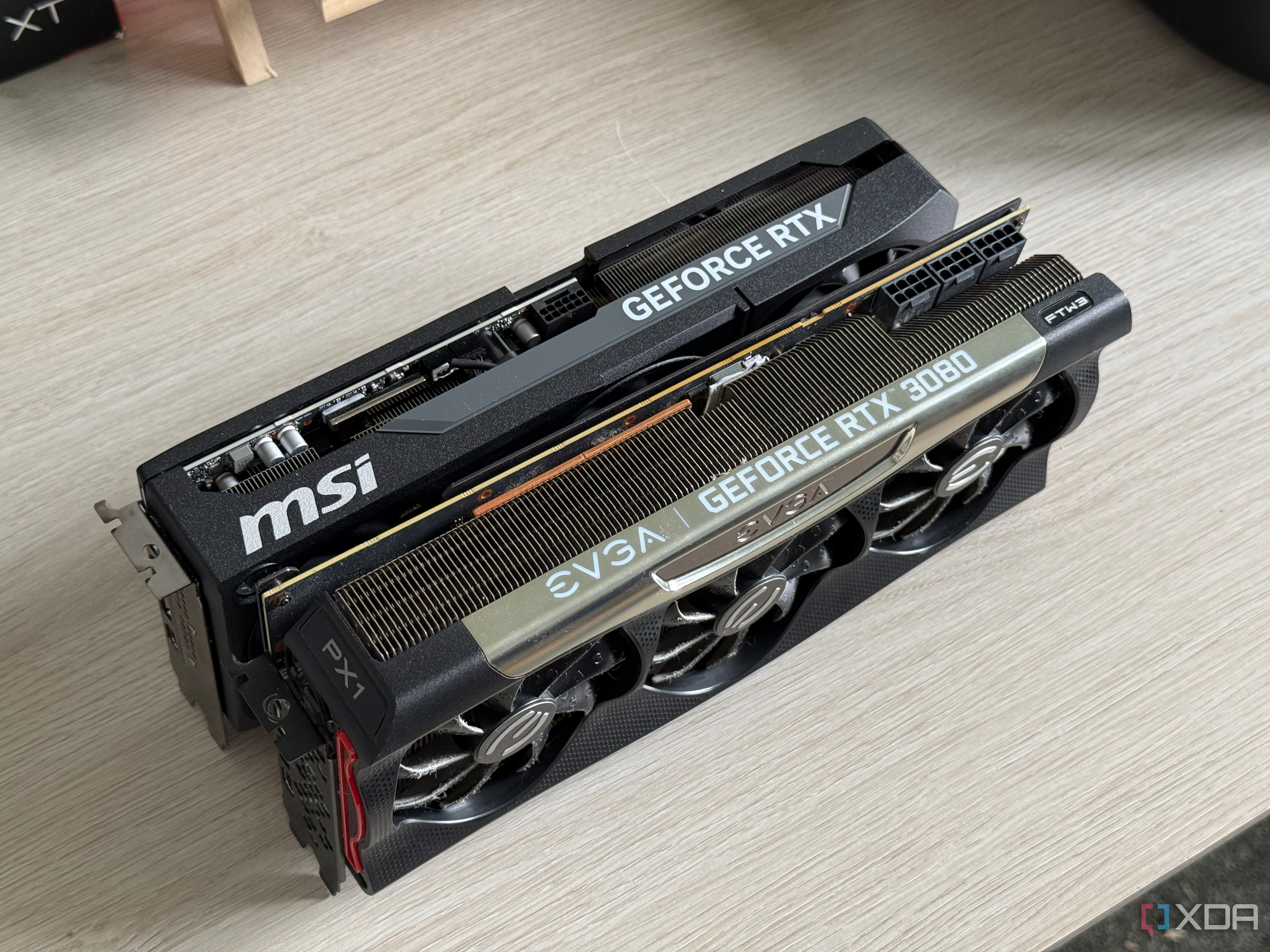 RTX 5080 and 3080 side by side