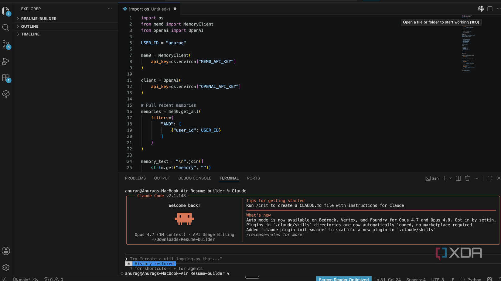 I built Claude's Dreams feature myself using Mem0 and Codex, and it ...