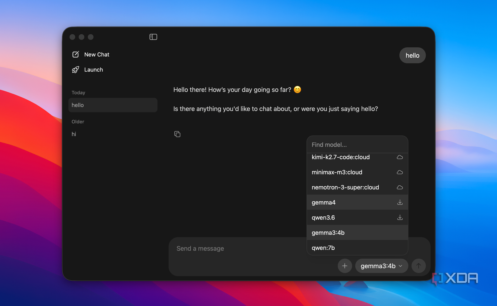 Ollama interface on mac