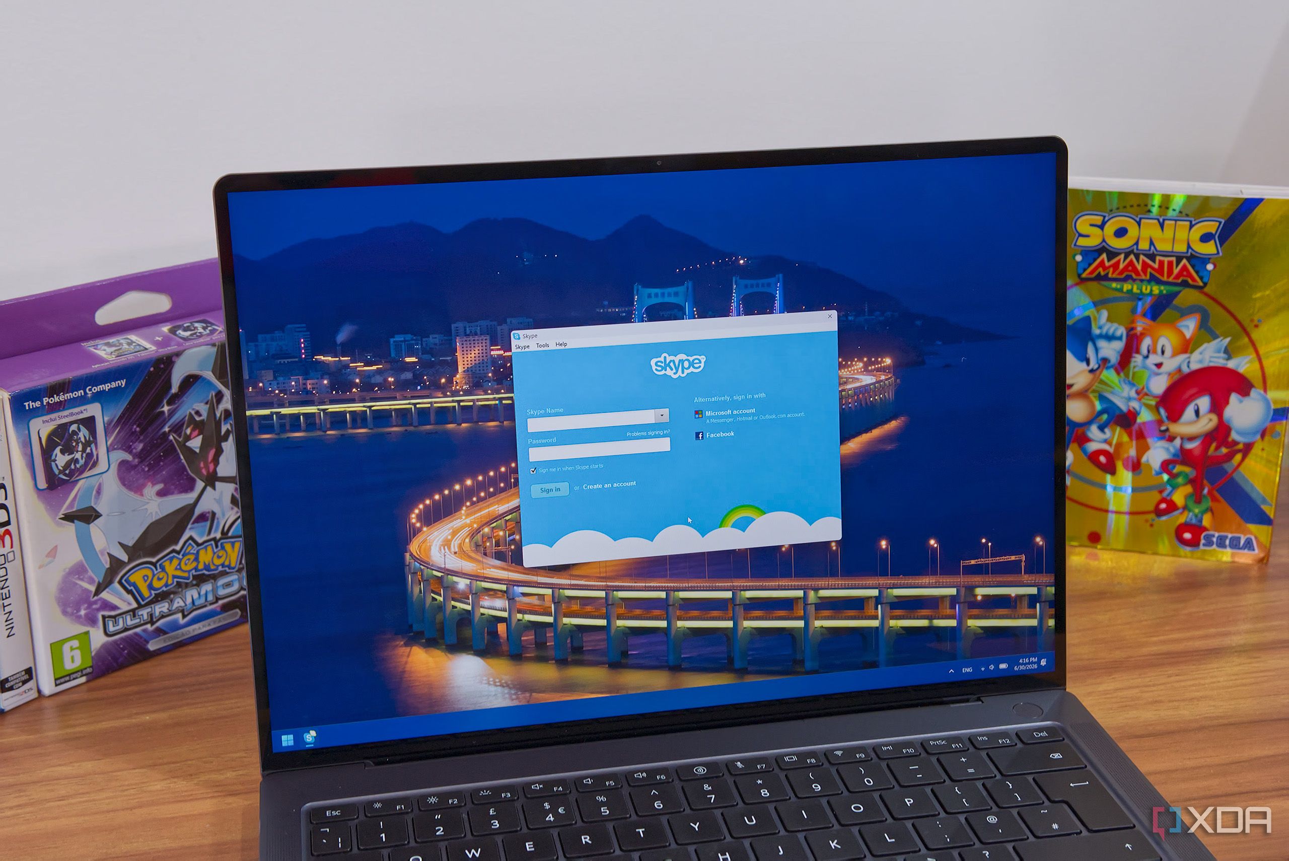 Skype on a laptop