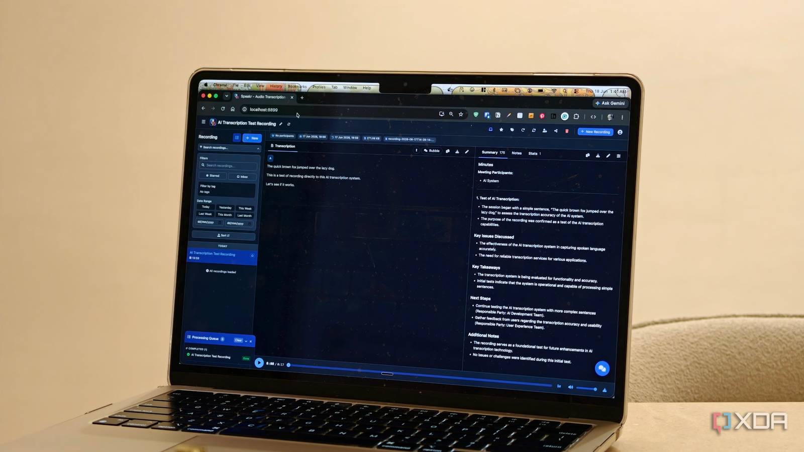 I self-host Speakr to transcribe every meeting and voice note, and it beats Otter.ai for free