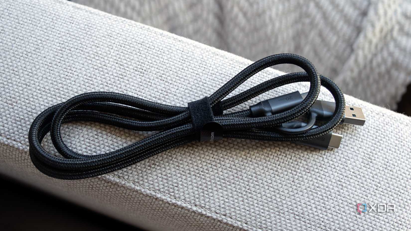 A bundled USB-C cable 