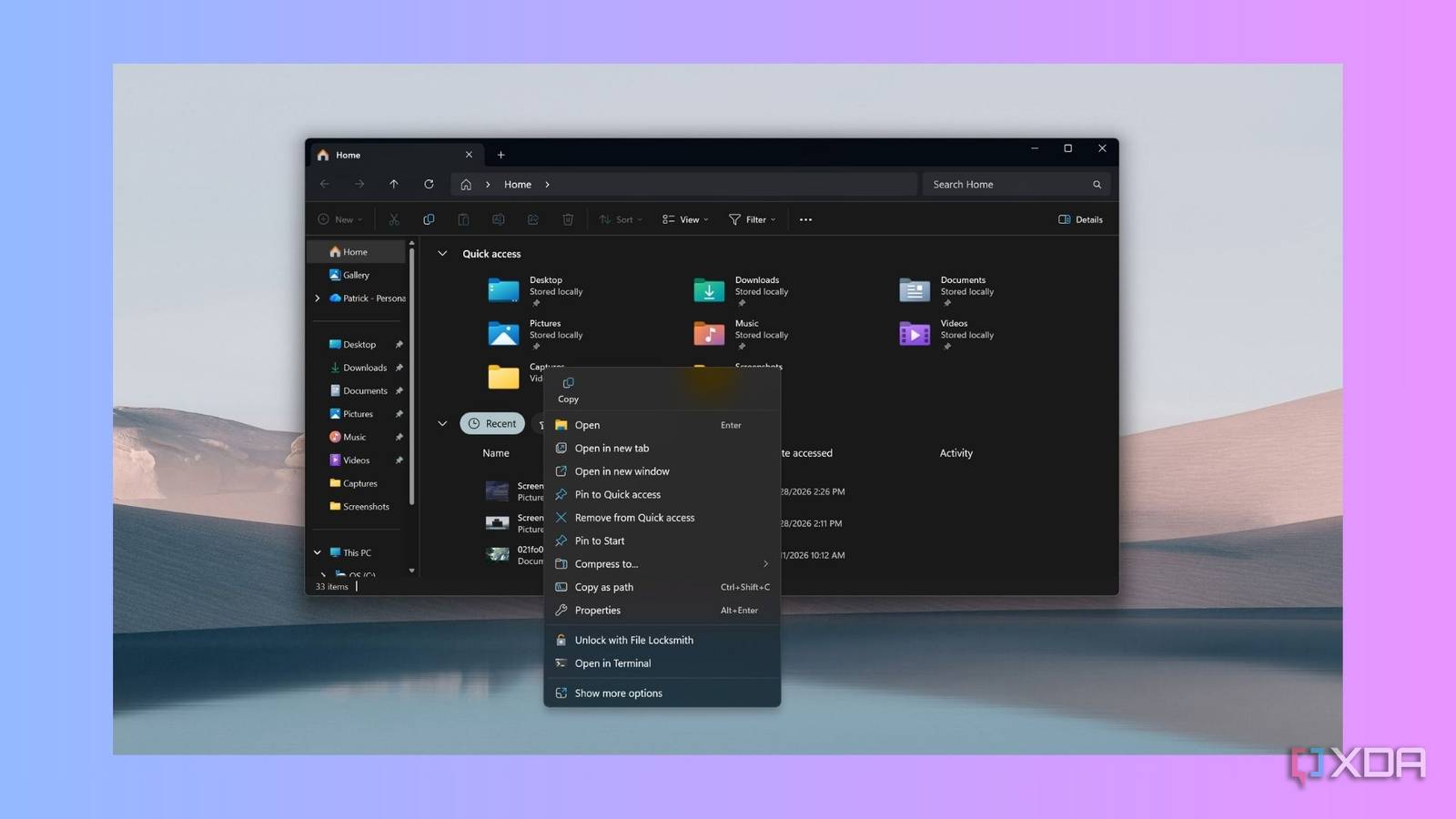 O menu do botão direito do Windows 11 está finalmente ficando personalizável e já era hora