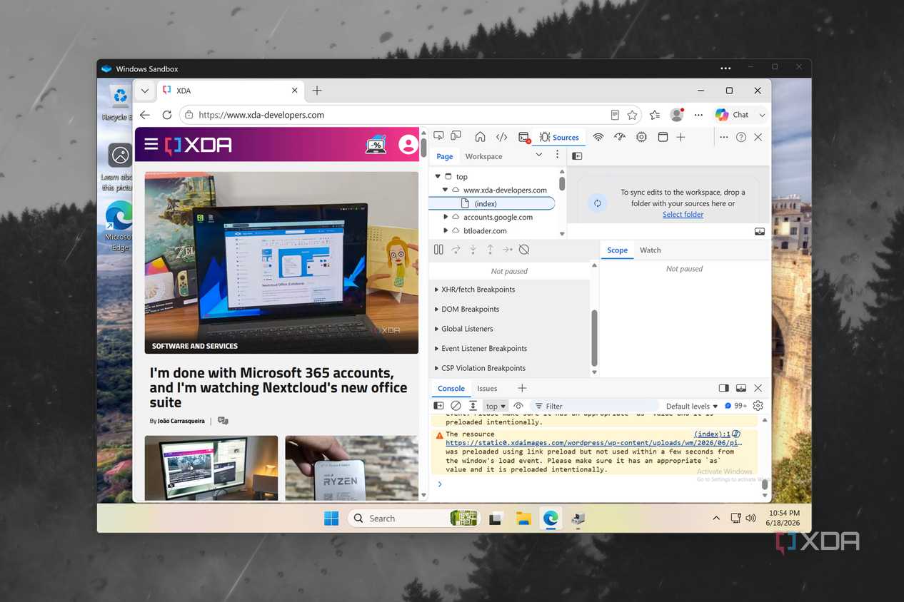 Windows Xda Windows Sandbox does more than contain sketchy apps, and I've run ...