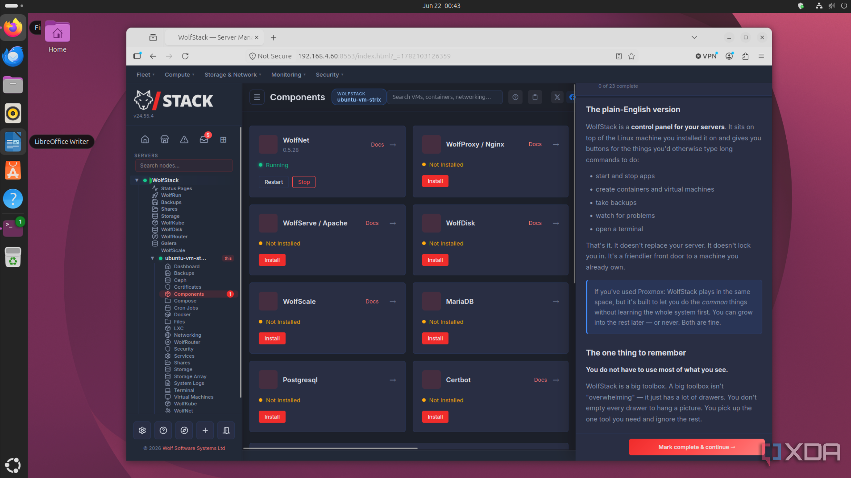 I ditched my old home lab interface for WolfStack, and the difference ...