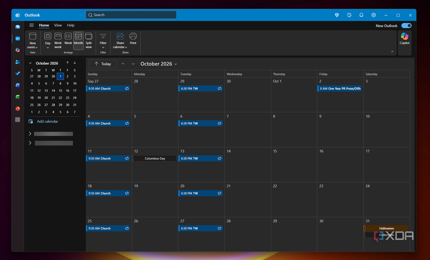Outlook Calendar