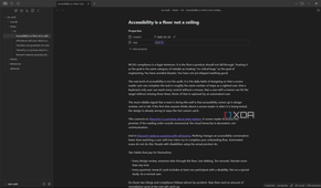accessibility is a floor not a ceiling note in Obsidian