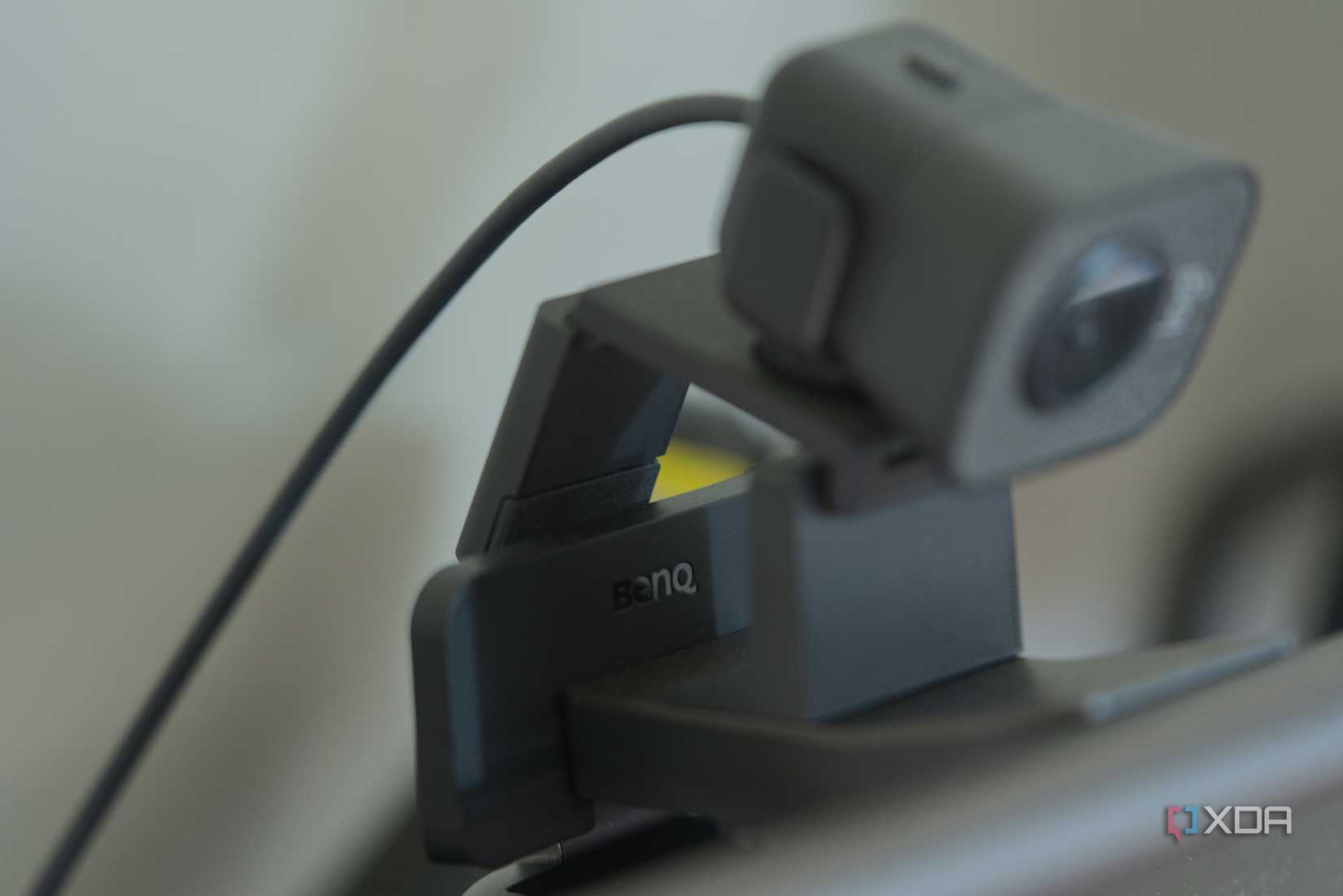 BenQ ScreenBar Halo 2 monitor accessory, showing a webcam on top