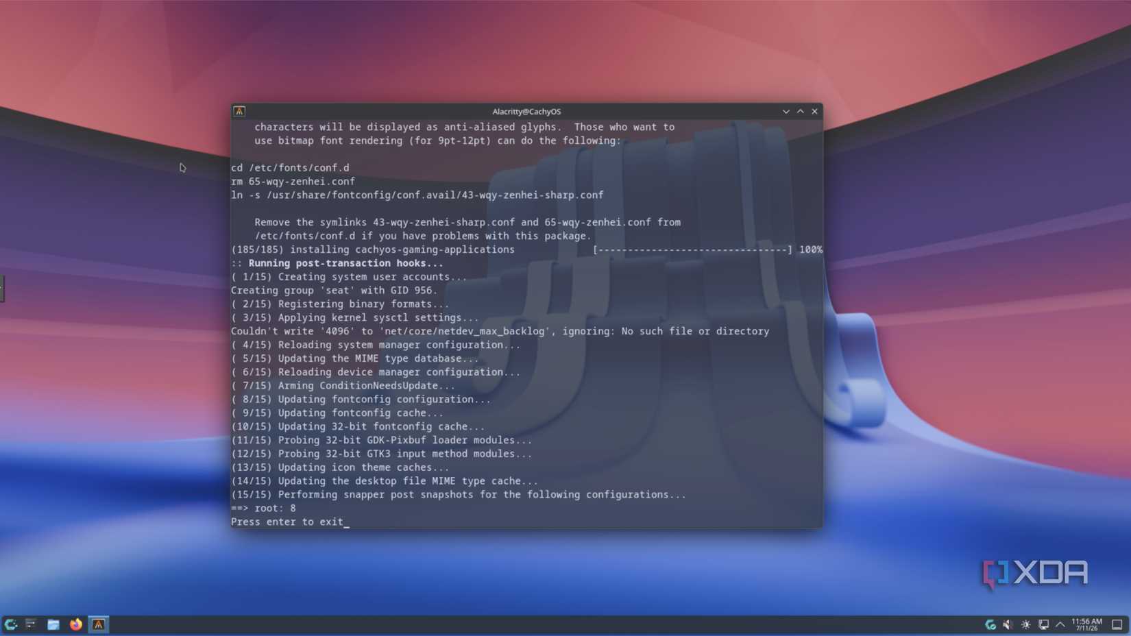 cachyos installing updates