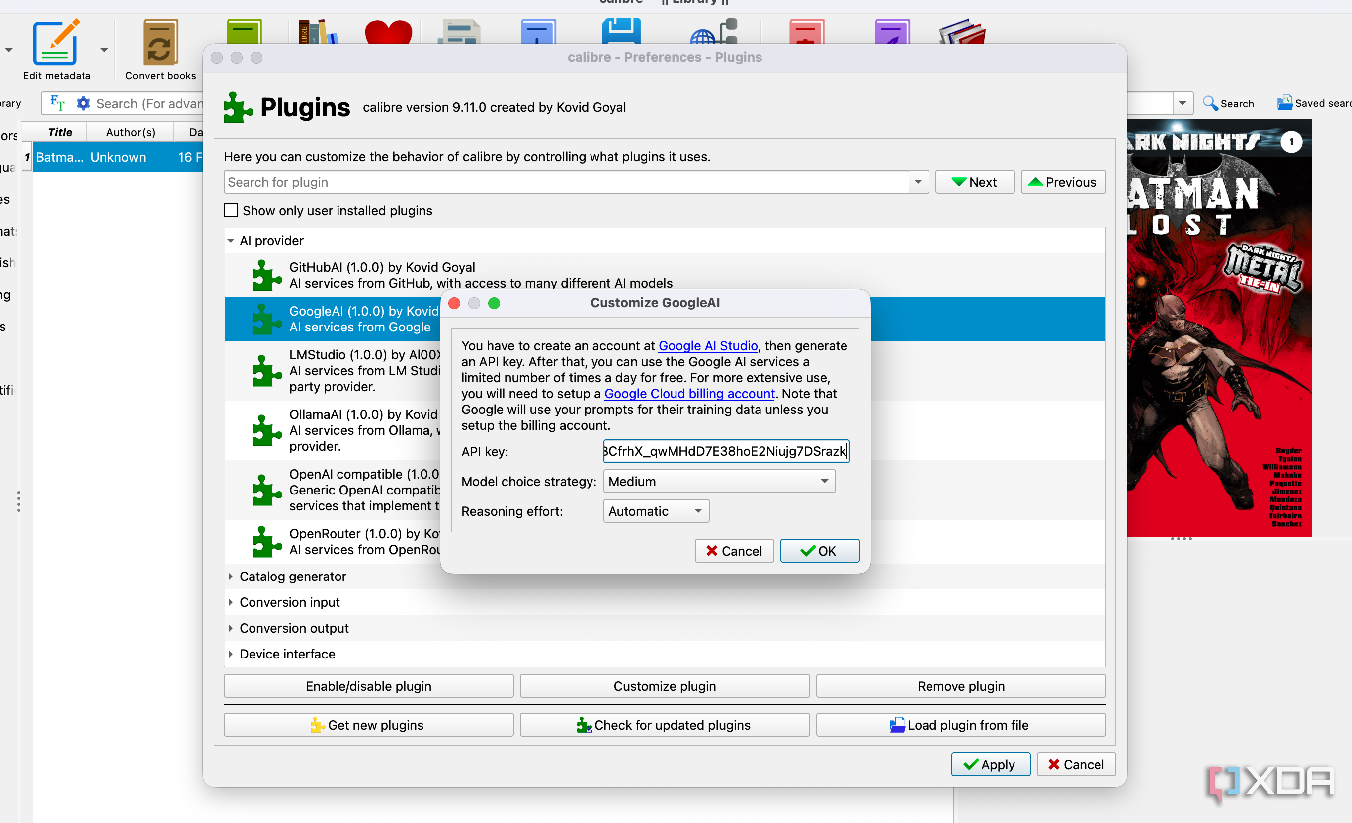 Caliber AI plugin settings twins