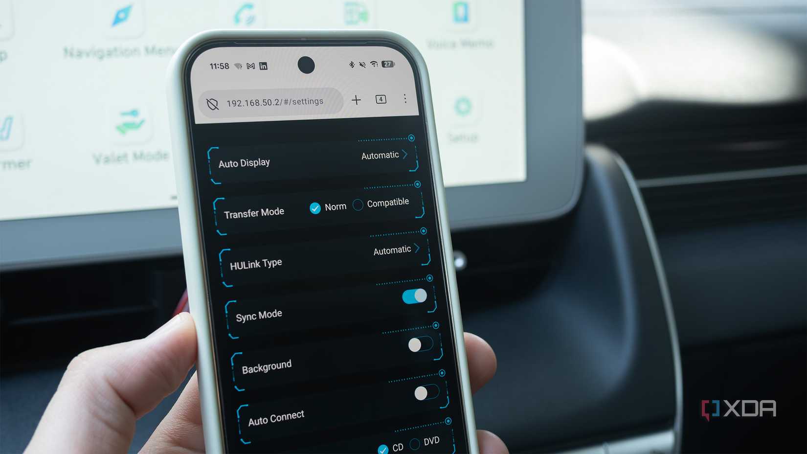 The Carlinkit 5.0's settings 