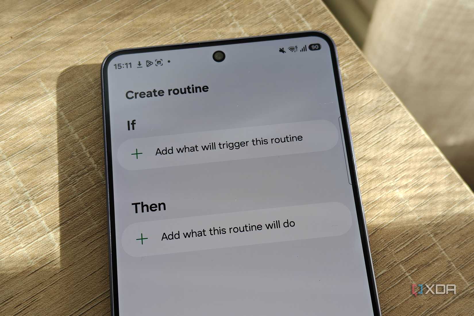 creating a routine in samsung modes and routines