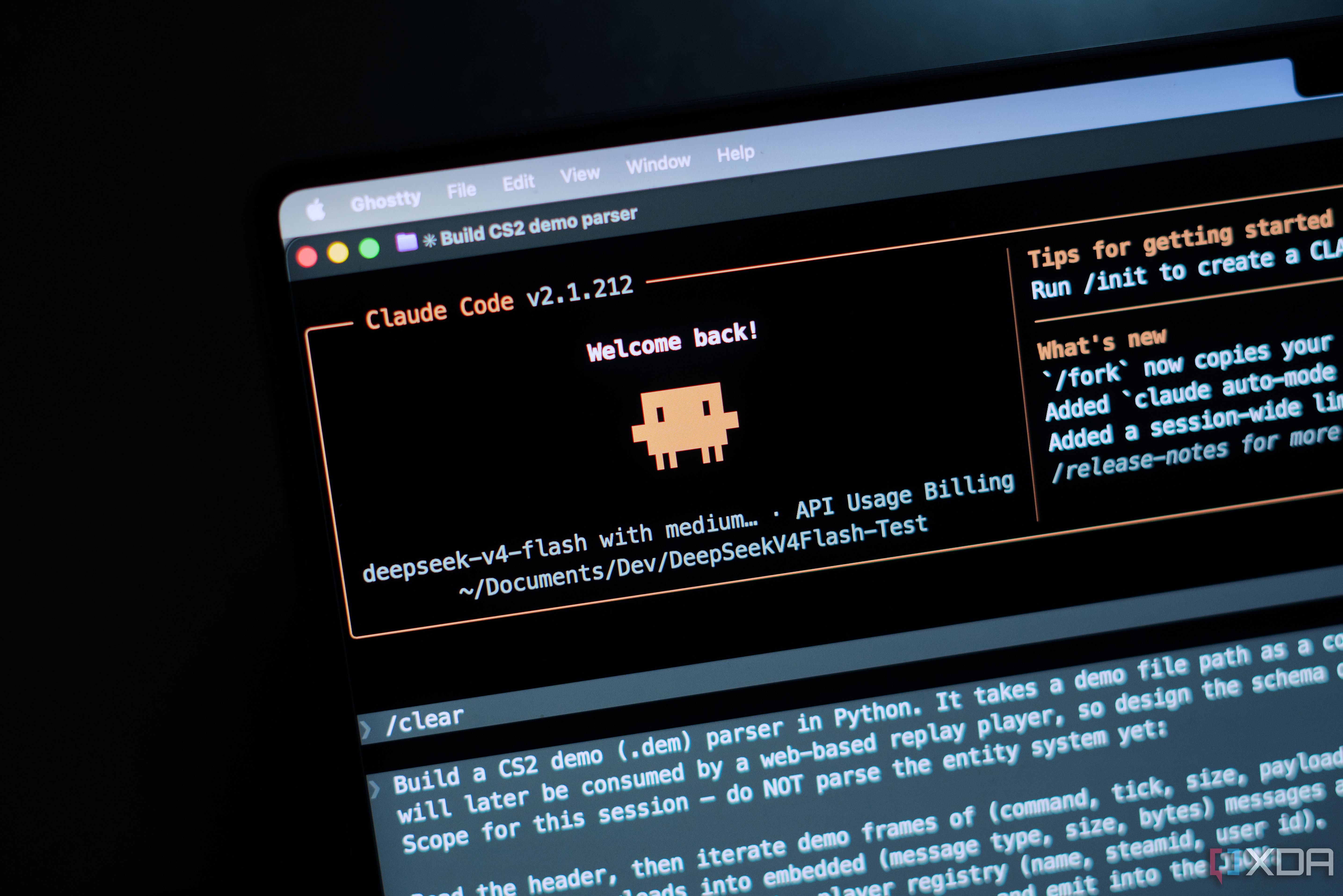 DeepSeek V4 Flash running in Claude Code