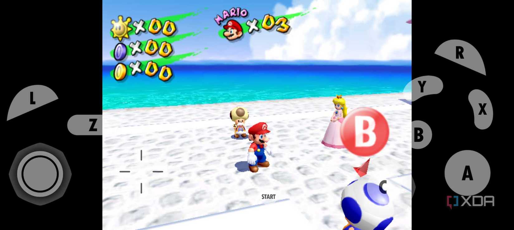 Dolphin running Super Mario Sunshine 