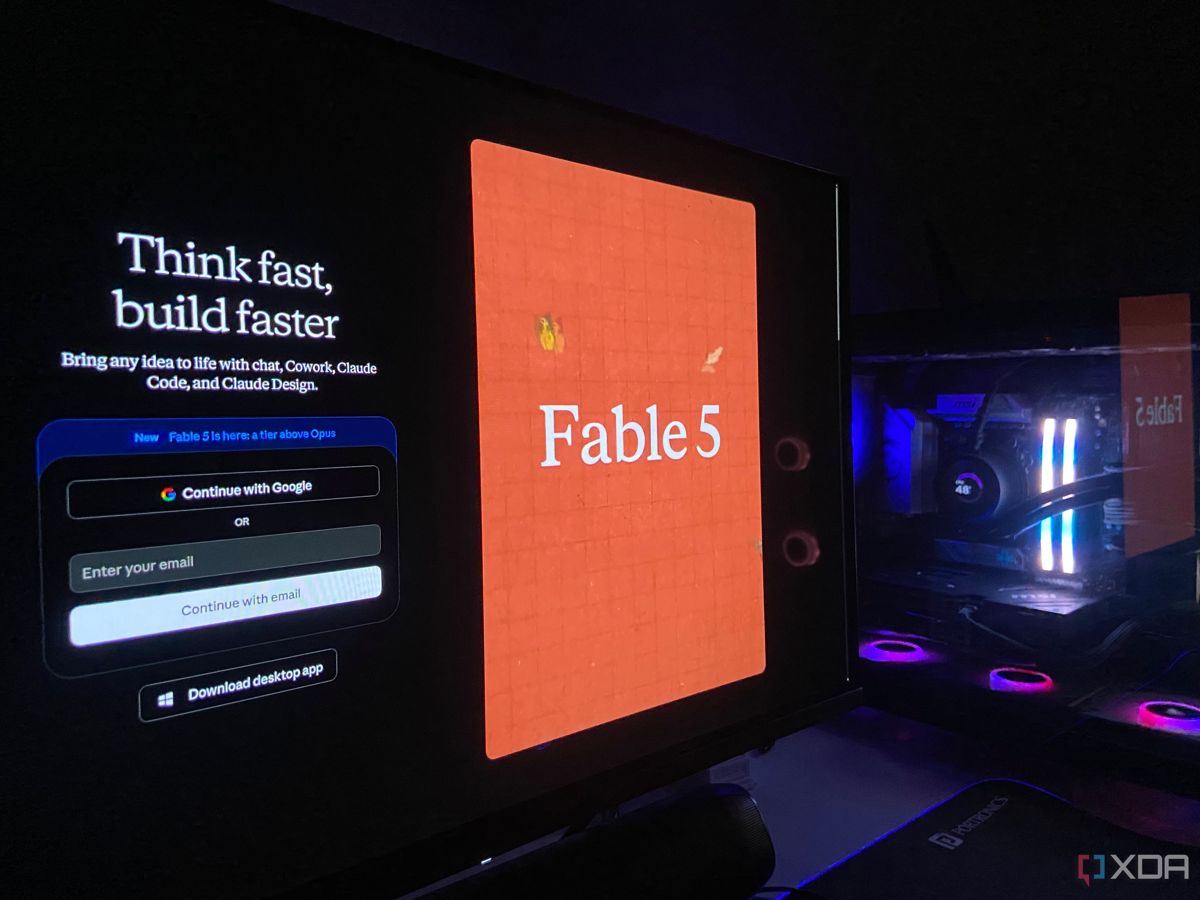 Image of Claude.ai website on a desktop PC.