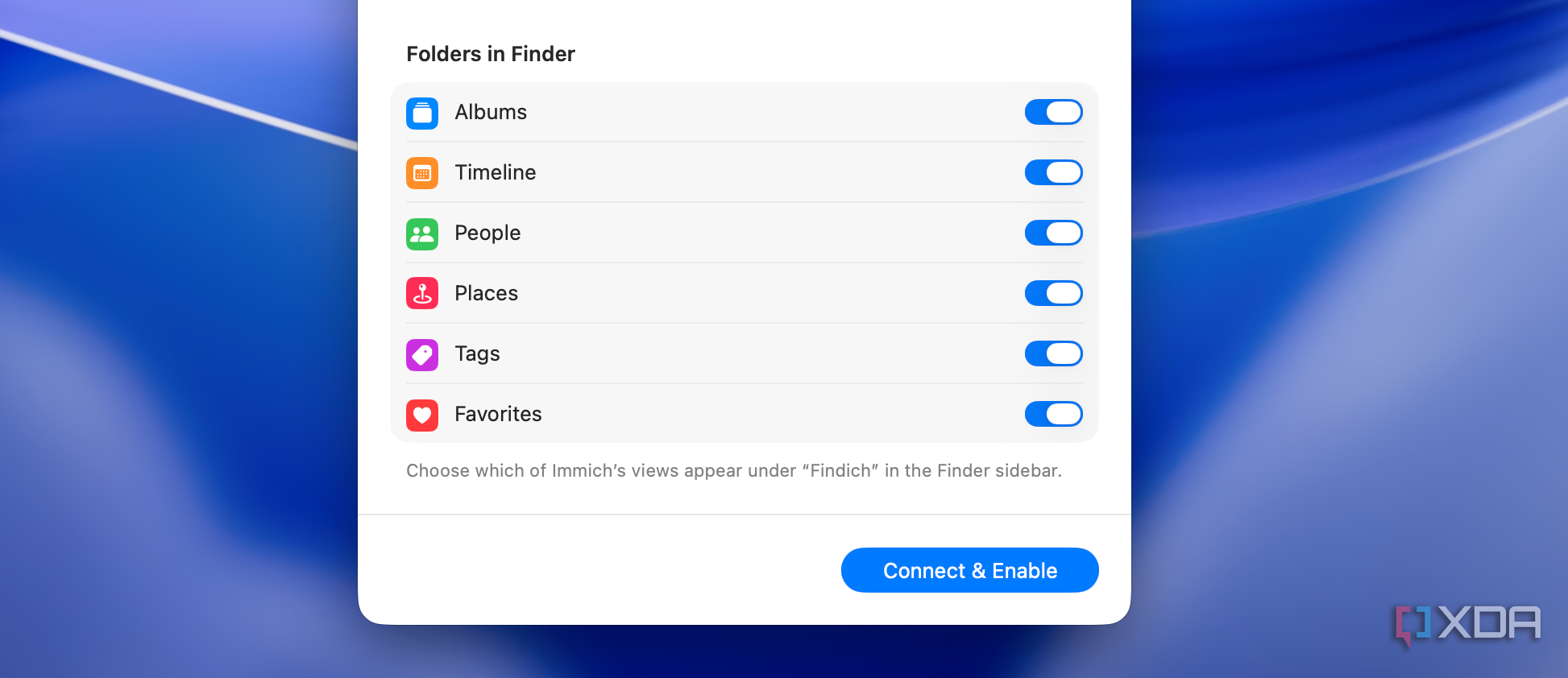 Finditch folder options