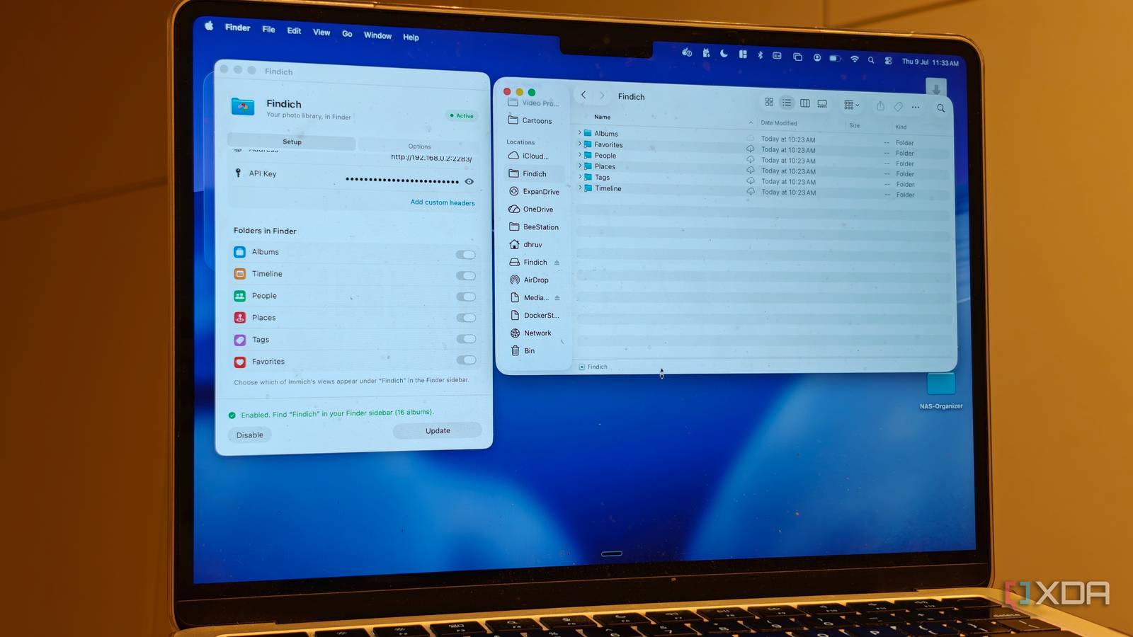 Instalei minha biblioteca Immich no Finder e agora nunca abro o aplicativo da web