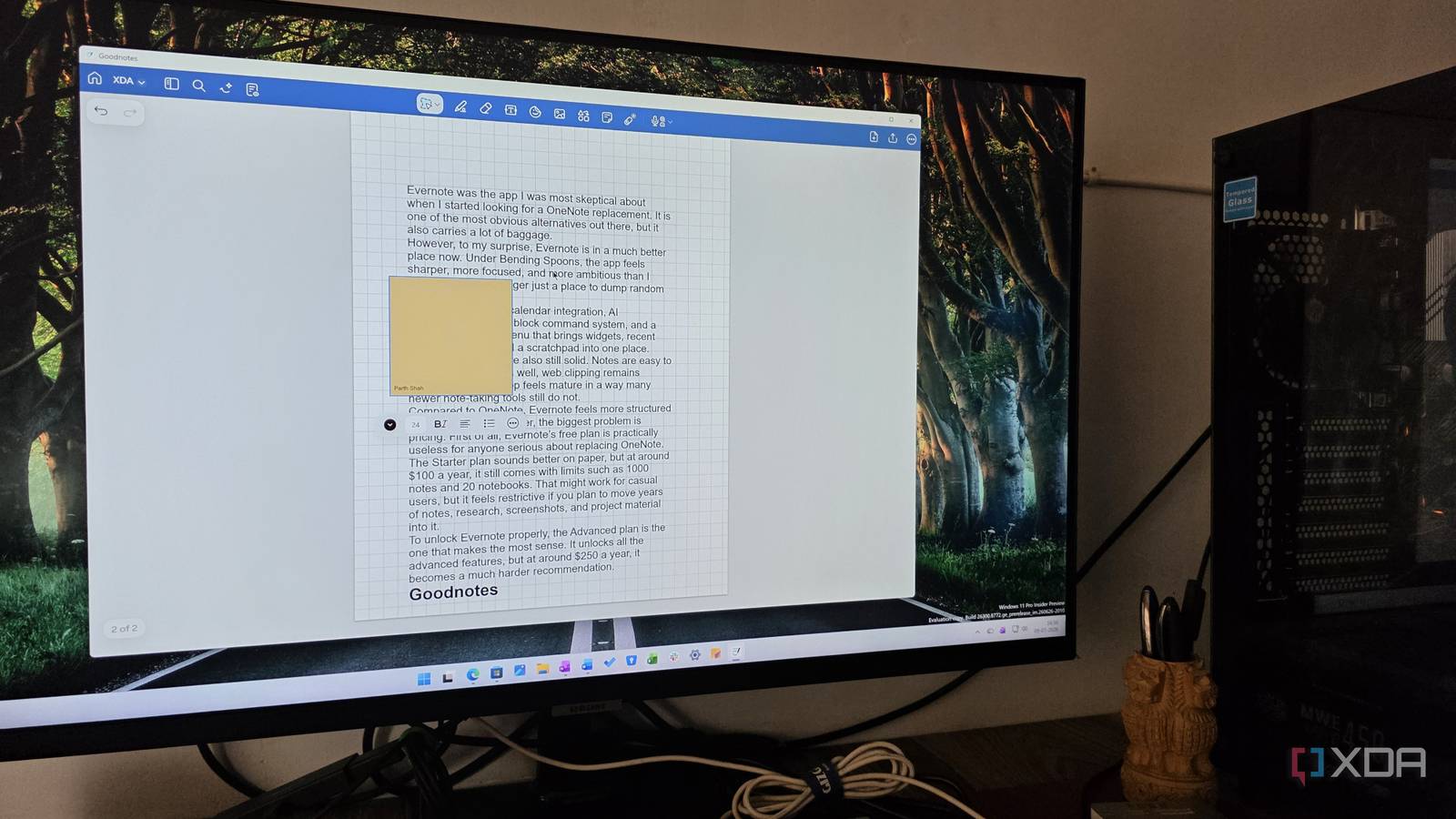 Tentei substituir o OneNote pelo Evernote, Standard Notes e Goodnotes – só valeu a pena pagar por um