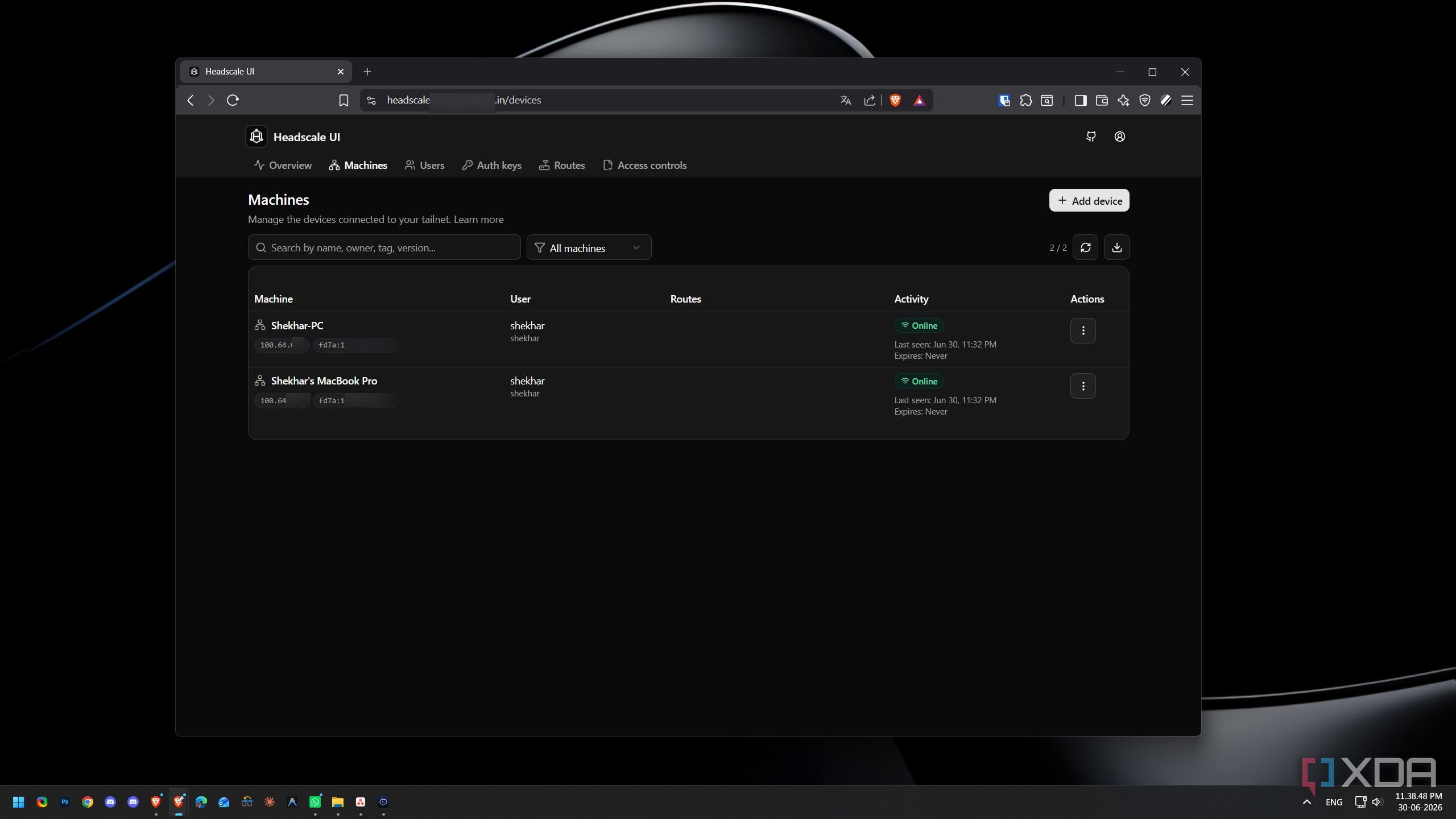 I replaced Tailscale's control server with Headscale, and my devices ...
