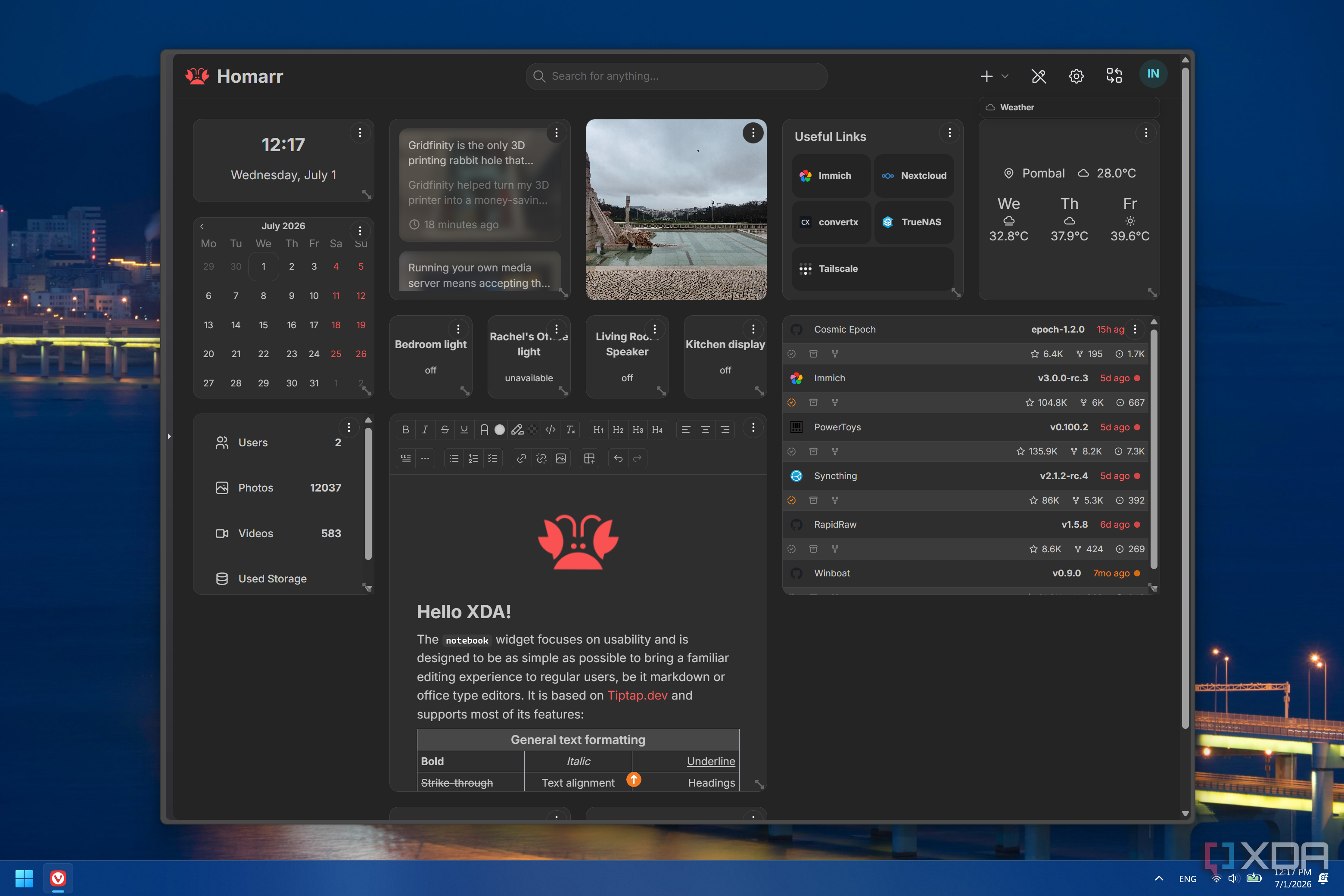 Self-hosted dashboards finally made my new tab page actually useful
