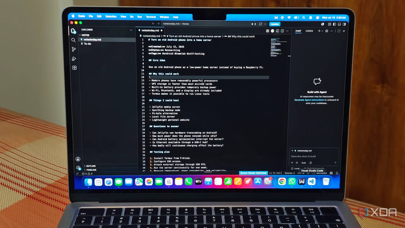 Tentei usar o VS Code como meu aplicativo de anotações e foi melhor do que deveria ser Tentei usar o VS Code como meu aplicativo de anotações e foi melhor do que deveria ser