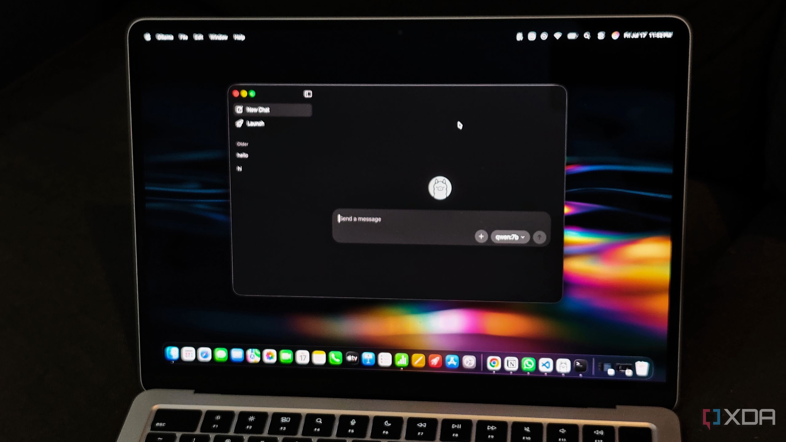 Ollama on a MacBook