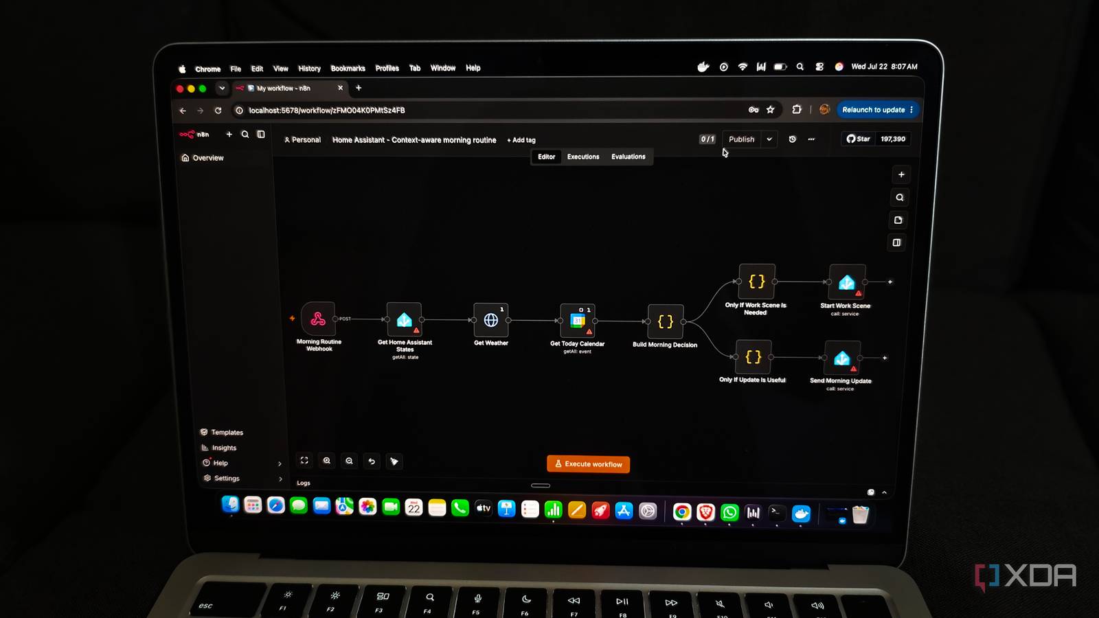 Eu uso o n8n para lidar silenciosamente com a automação que o Home Assistant não consegue, e minha casa agora funciona sozinha.