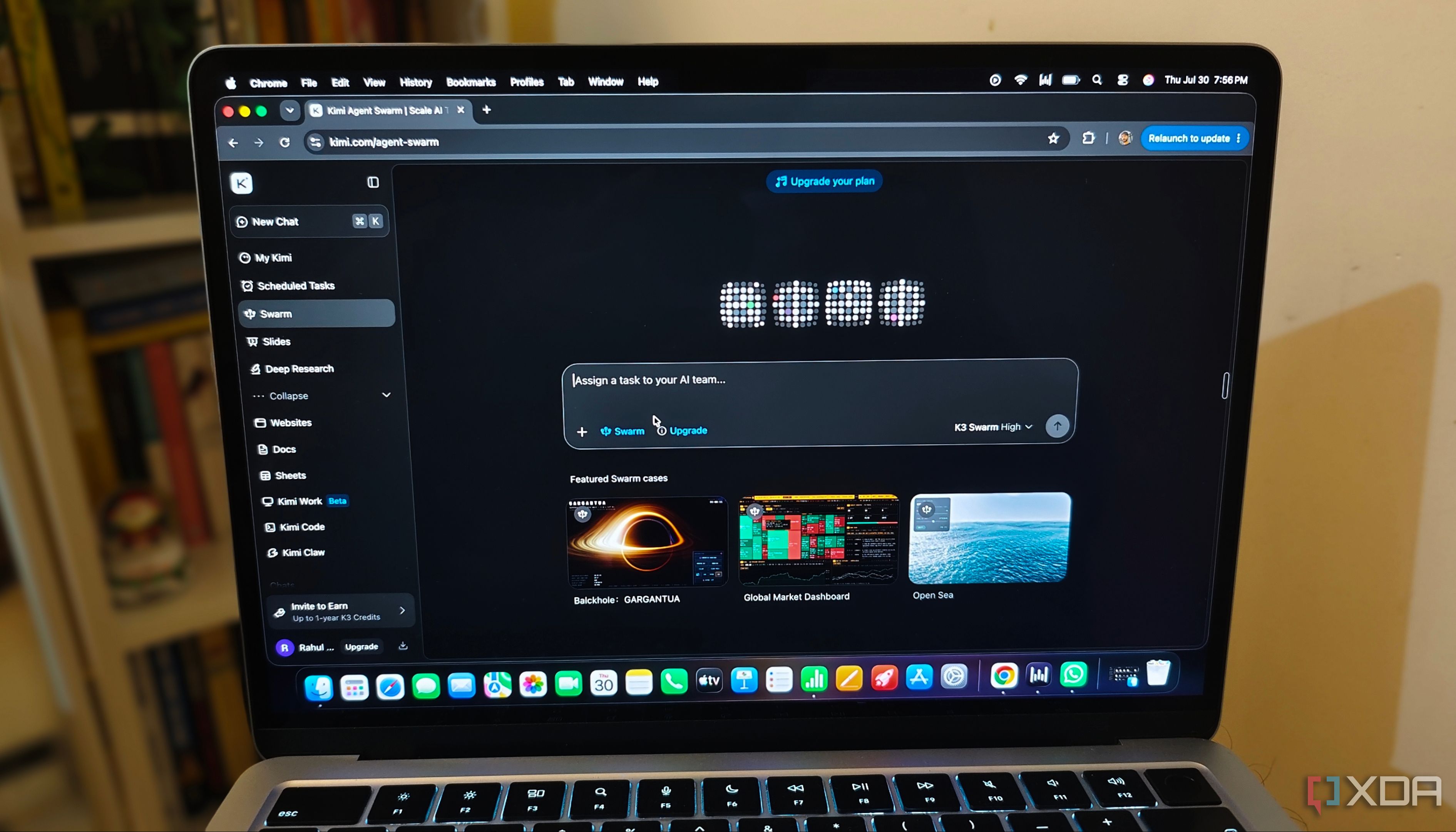 Kimi on macbook