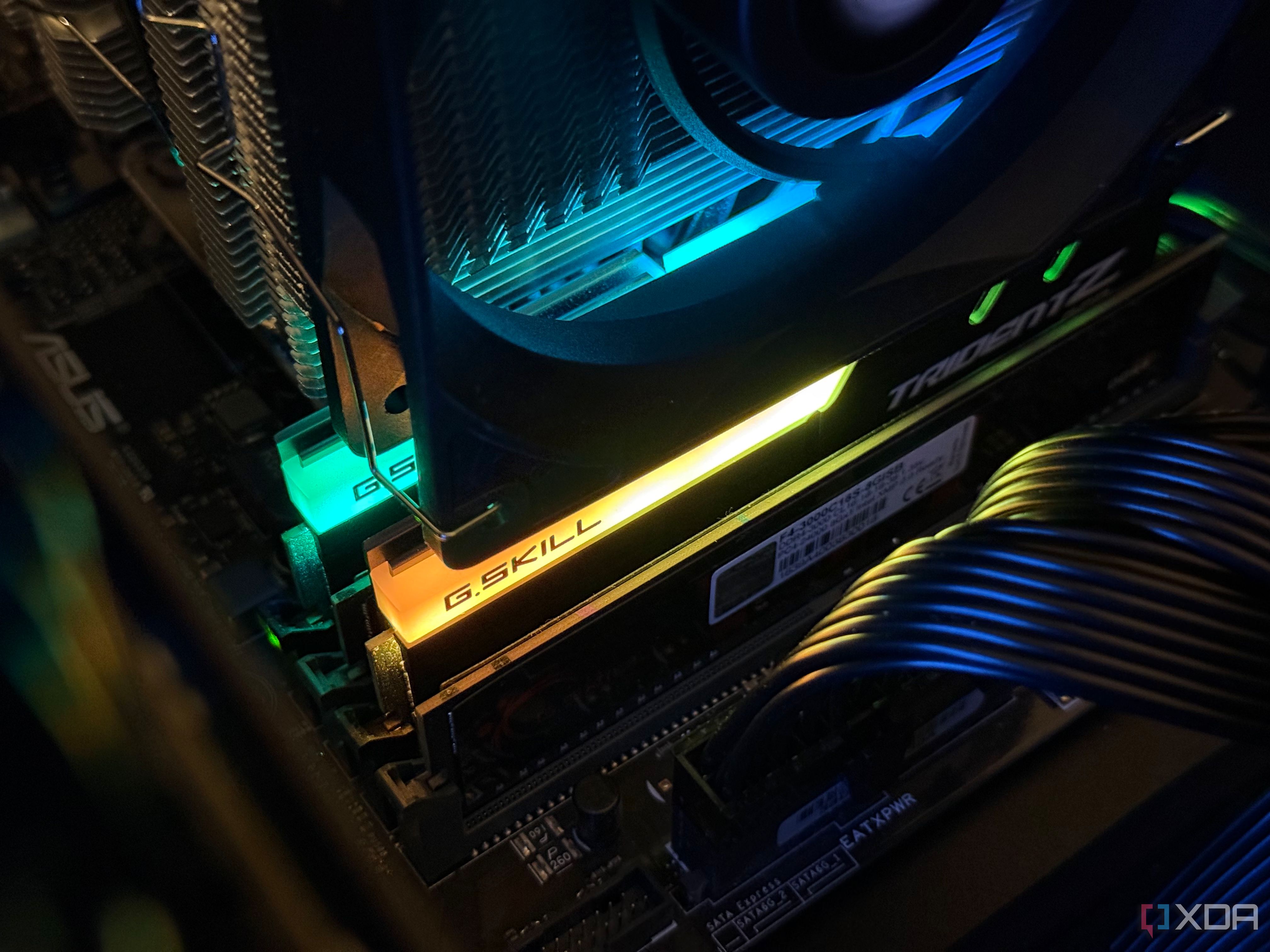 mixed kits of RAM installed in a motherboard