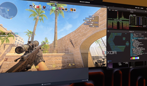 Running counter-strike 2 and btop on linux