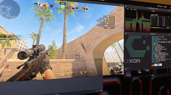 Running counter-strike 2 and btop on linux