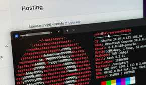 A CLI showing neofetch ran on an Ubuntu VPS