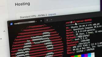 A CLI showing neofetch ran on an Ubuntu VPS