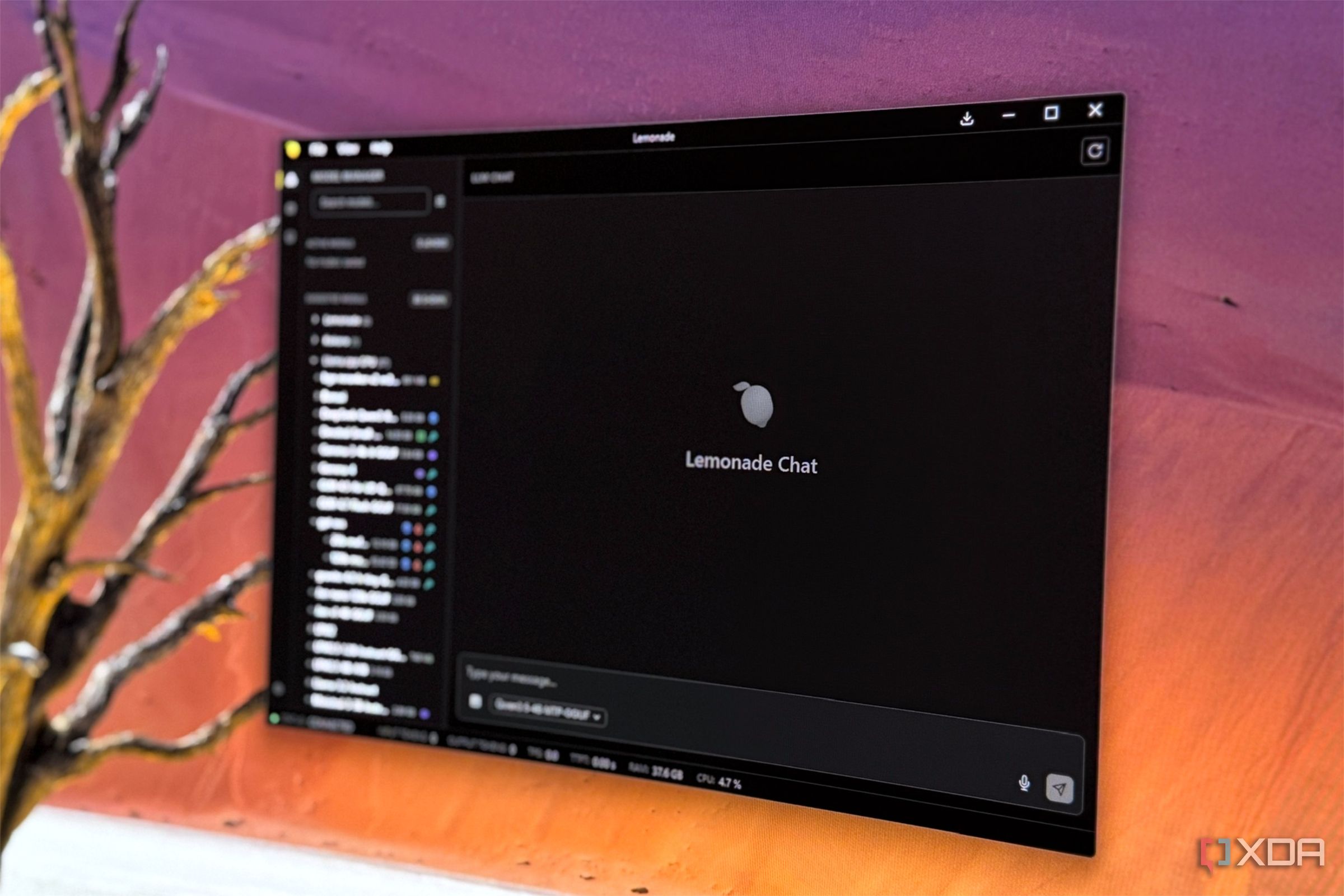 lemonade ai server open on a monitor