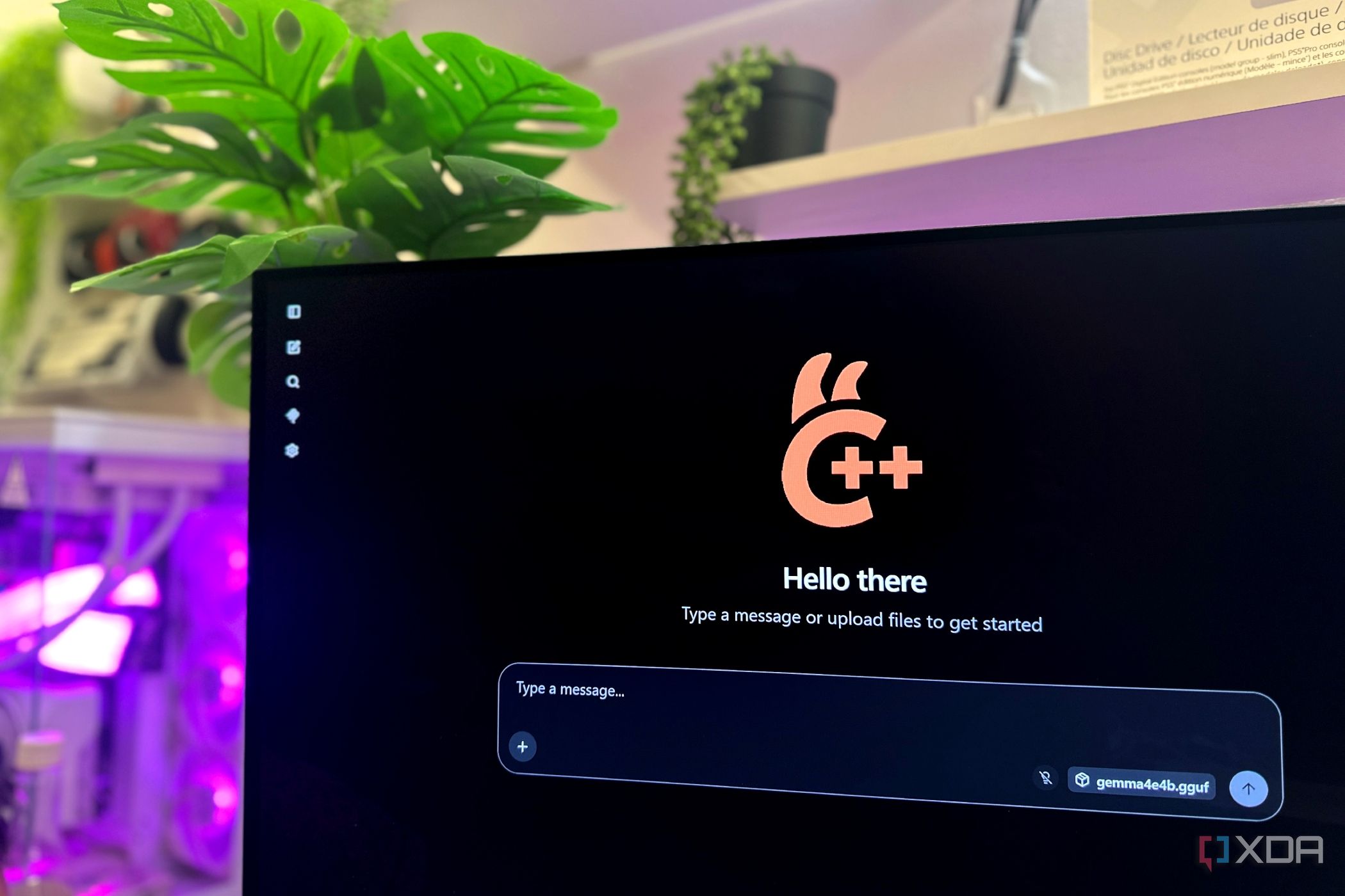 Llama CPP's WebUI open on a desktop PC's web browser.