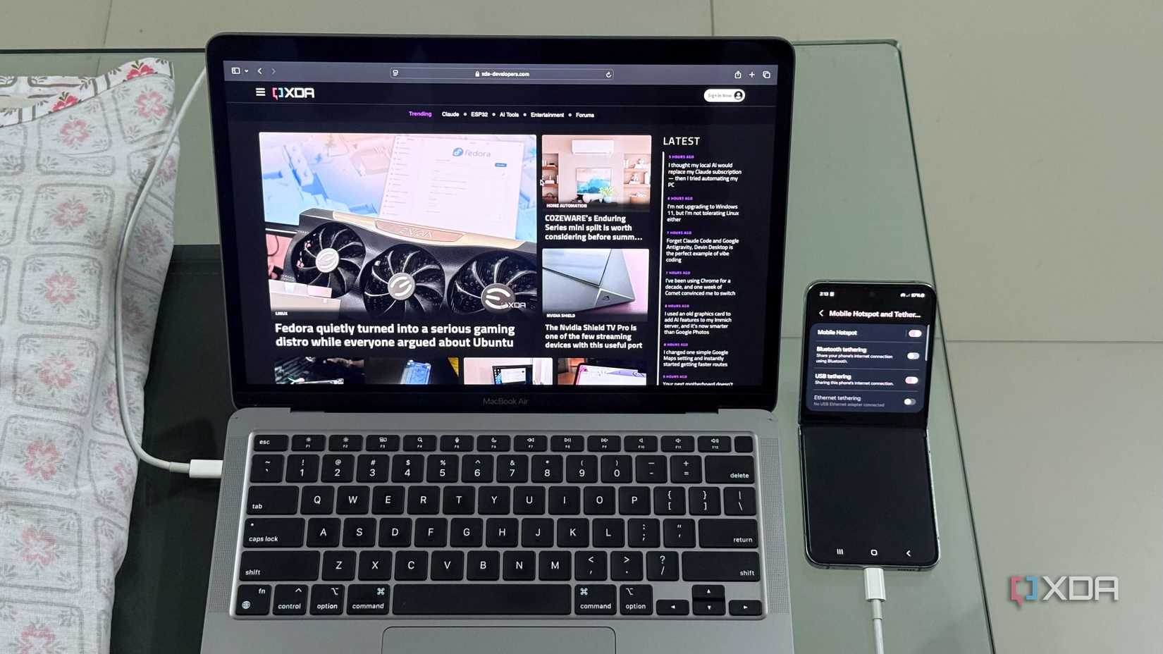 Using USB Tethering on MacBook with Galaxy Z Flip 5