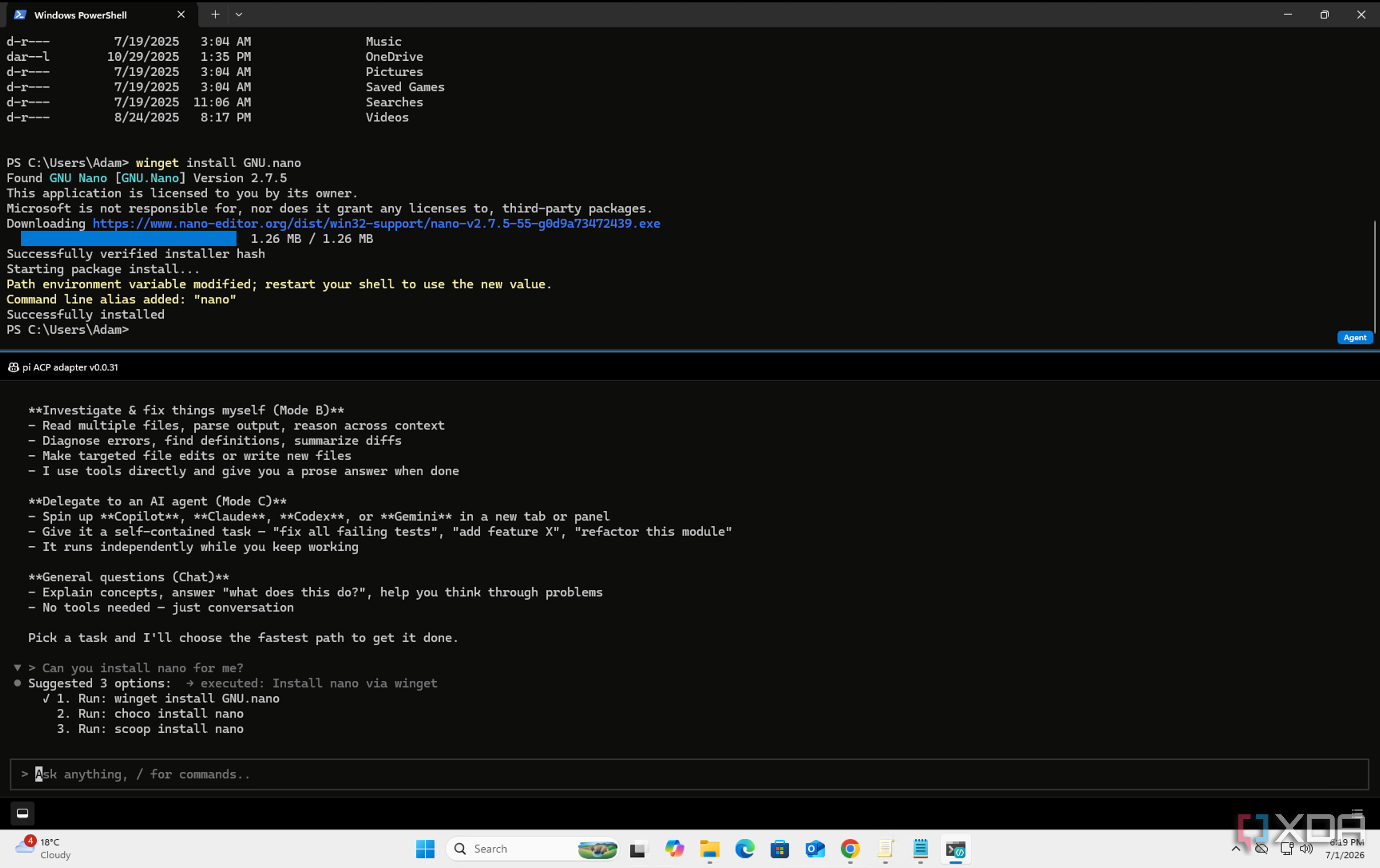 Microsoft's new Intelligent Terminal isn't locked to Copilot, and I got ...