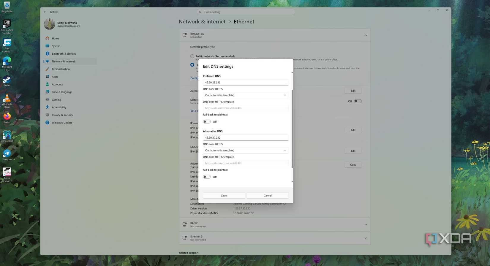 Using NextDNS in Windows 11