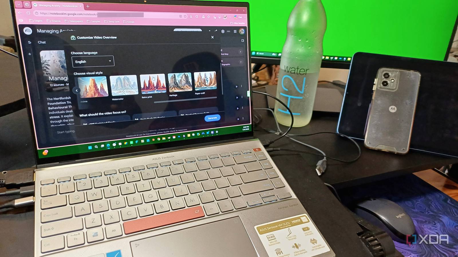 Os estilos visuais do NotebookLM tornaram o resumo do meu vídeo menos genérico