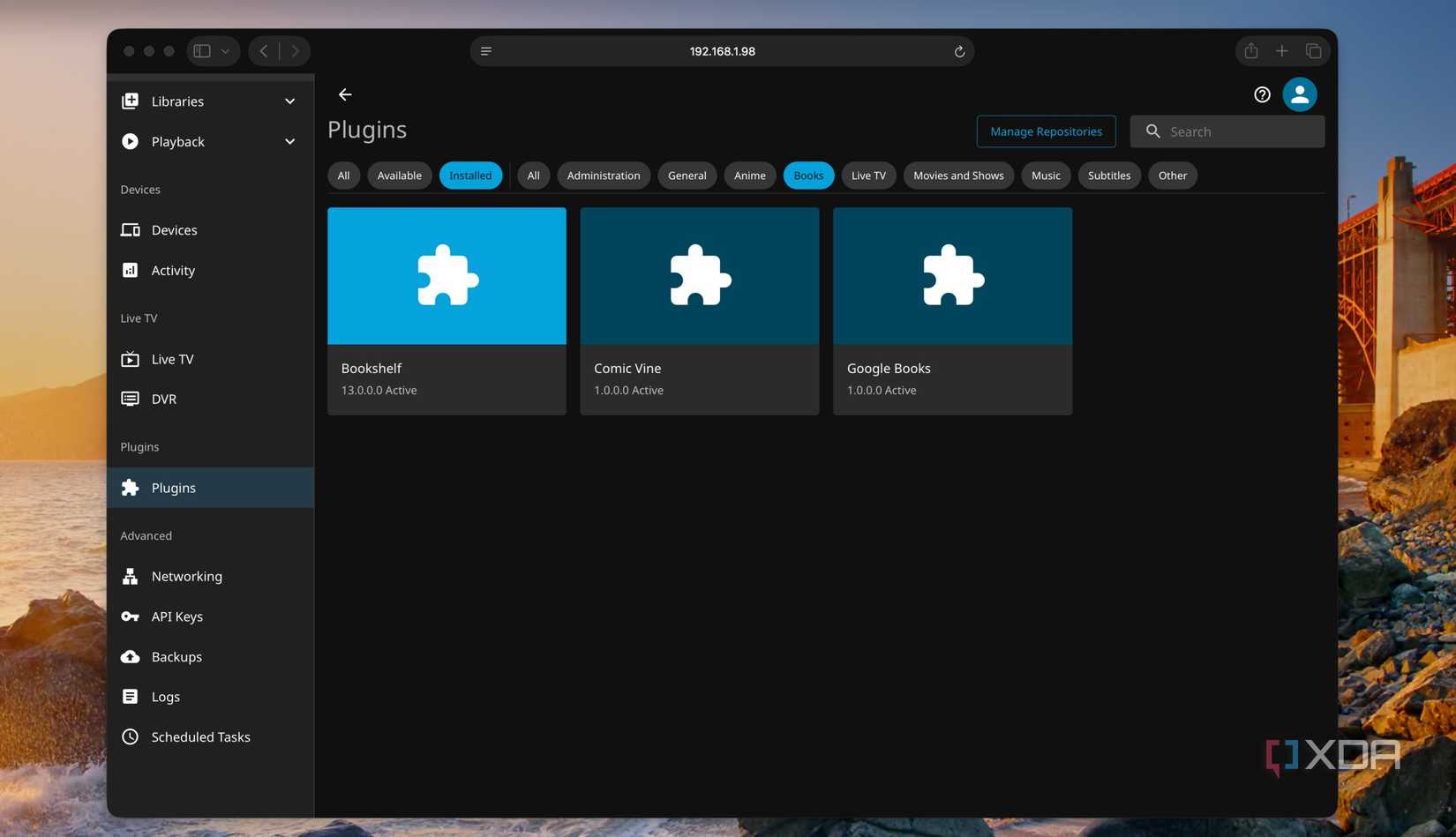 Plugins for books on Jellyfin
