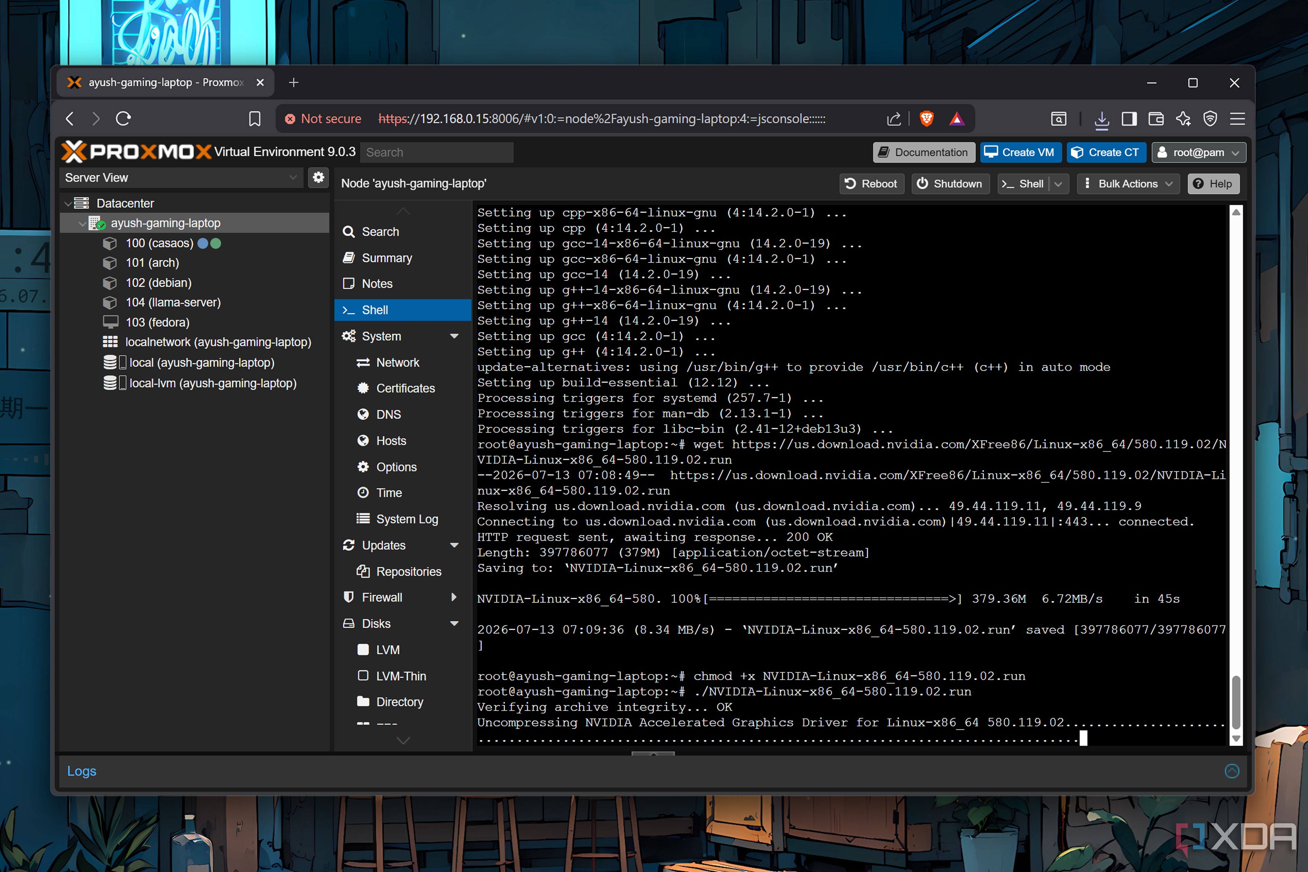 Installing Nvidia drivers on a Proxmox host
