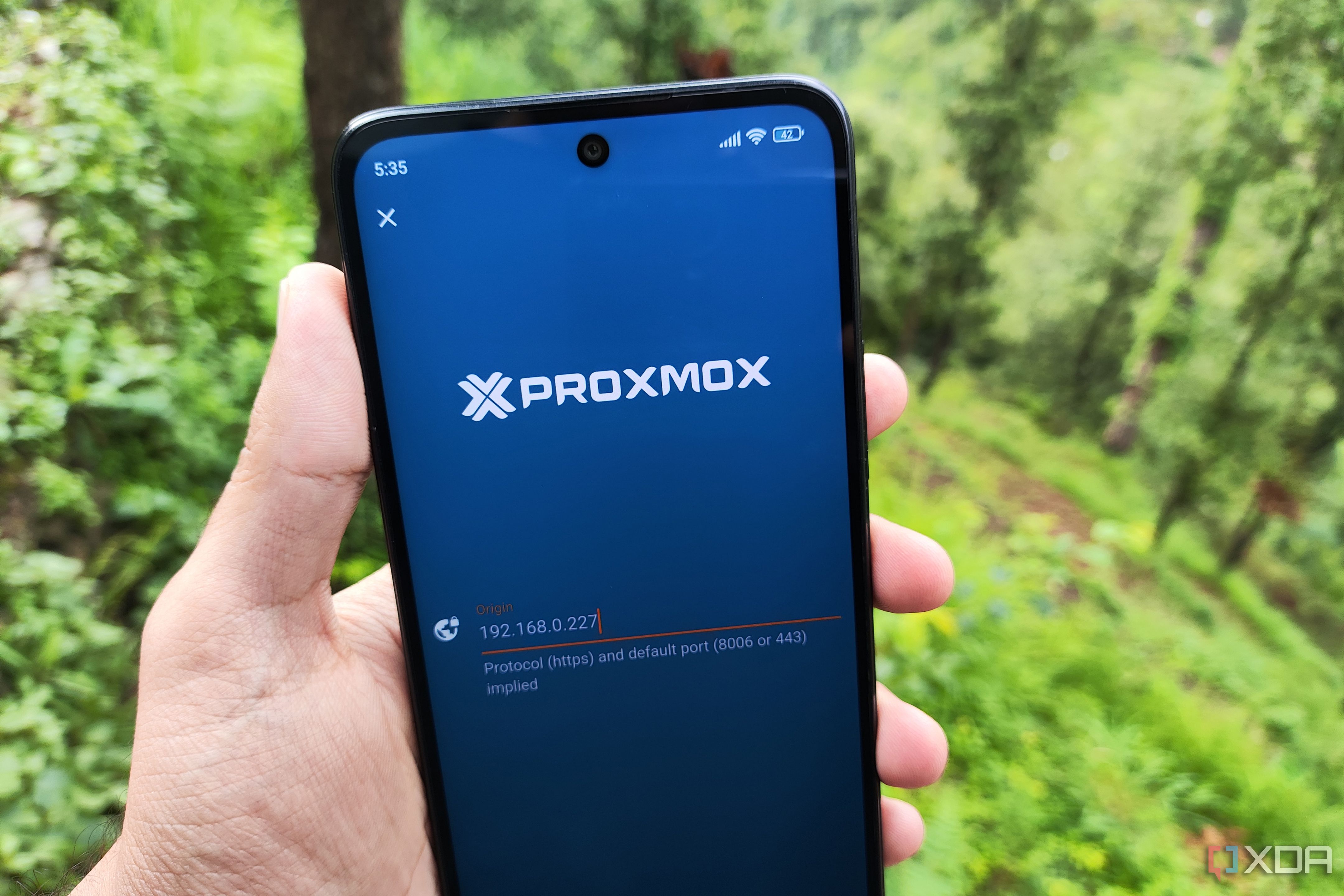 Logging in to the Proxmox mobile app