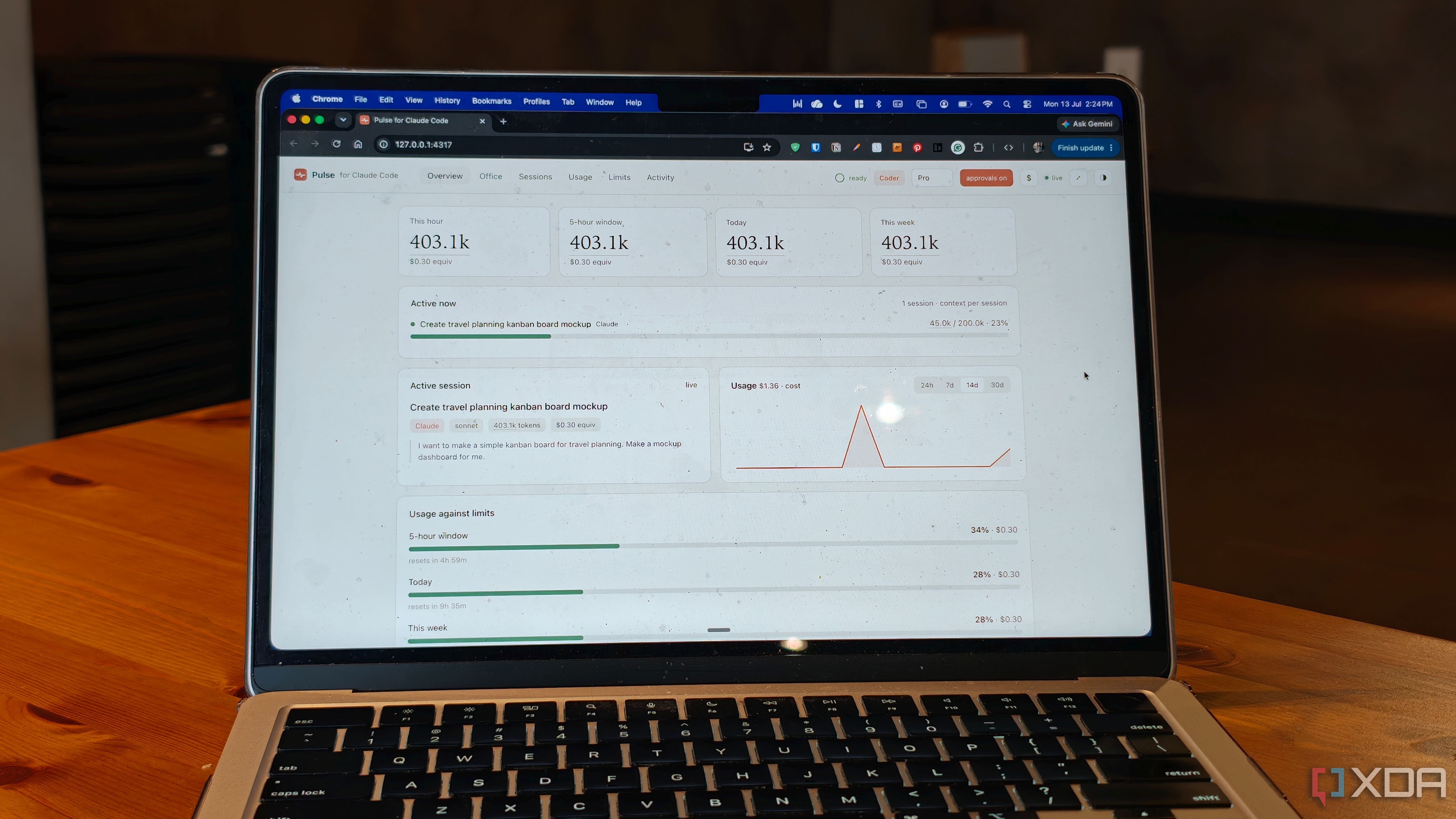Pulse for Claude Code running on a Mac