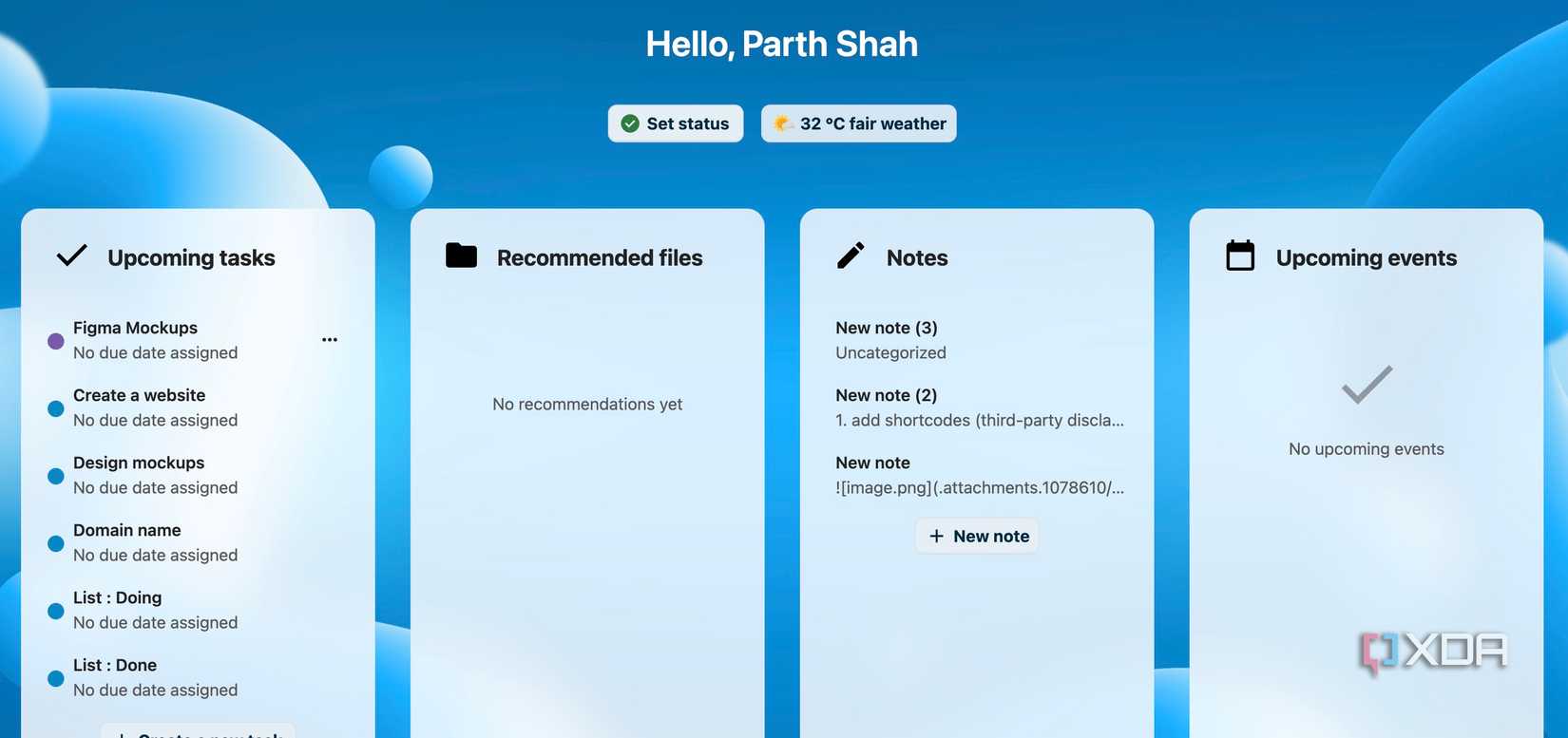 Nextcloud home