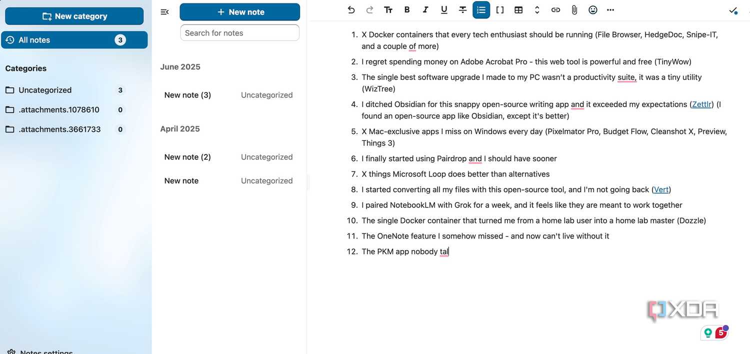 Nextcloud notes