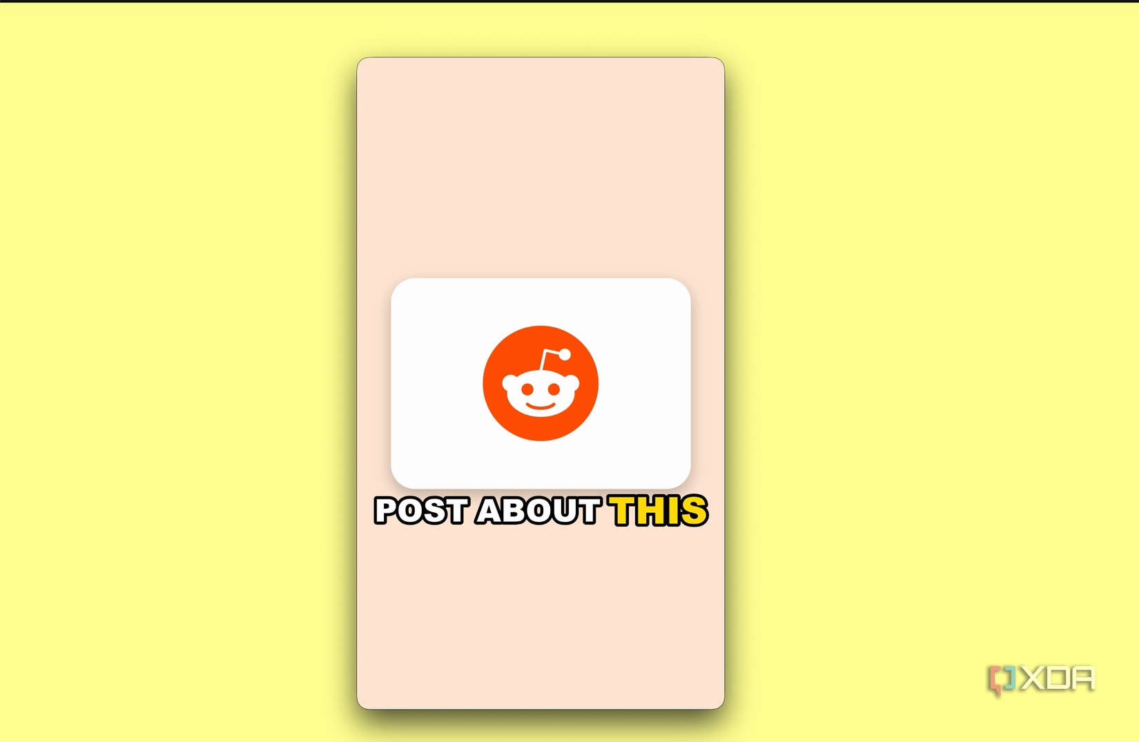 Reddit logo B-roll card, caption POST ABOUT THIS