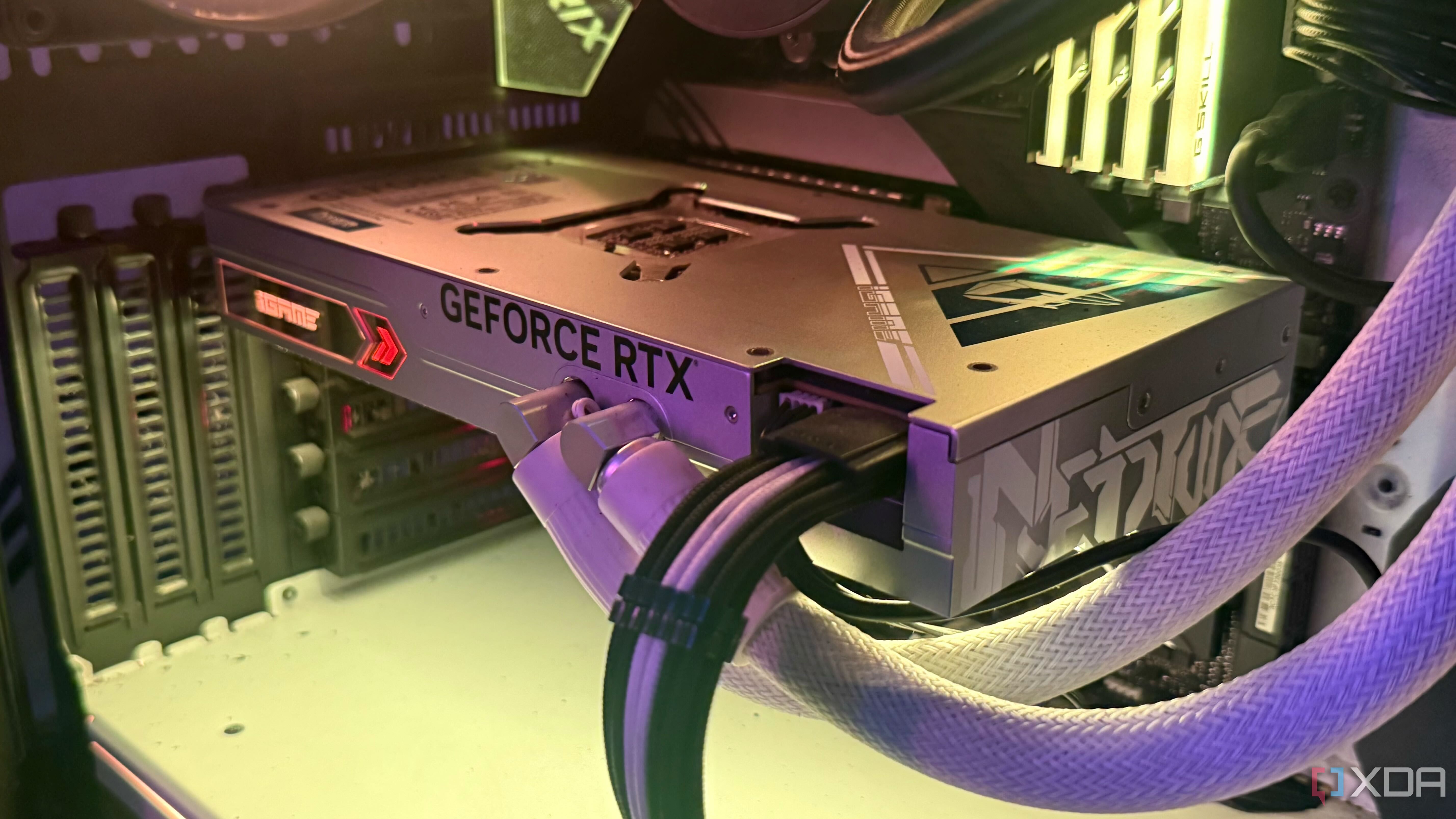 A liquid cooled RTX 4090 inside a case
