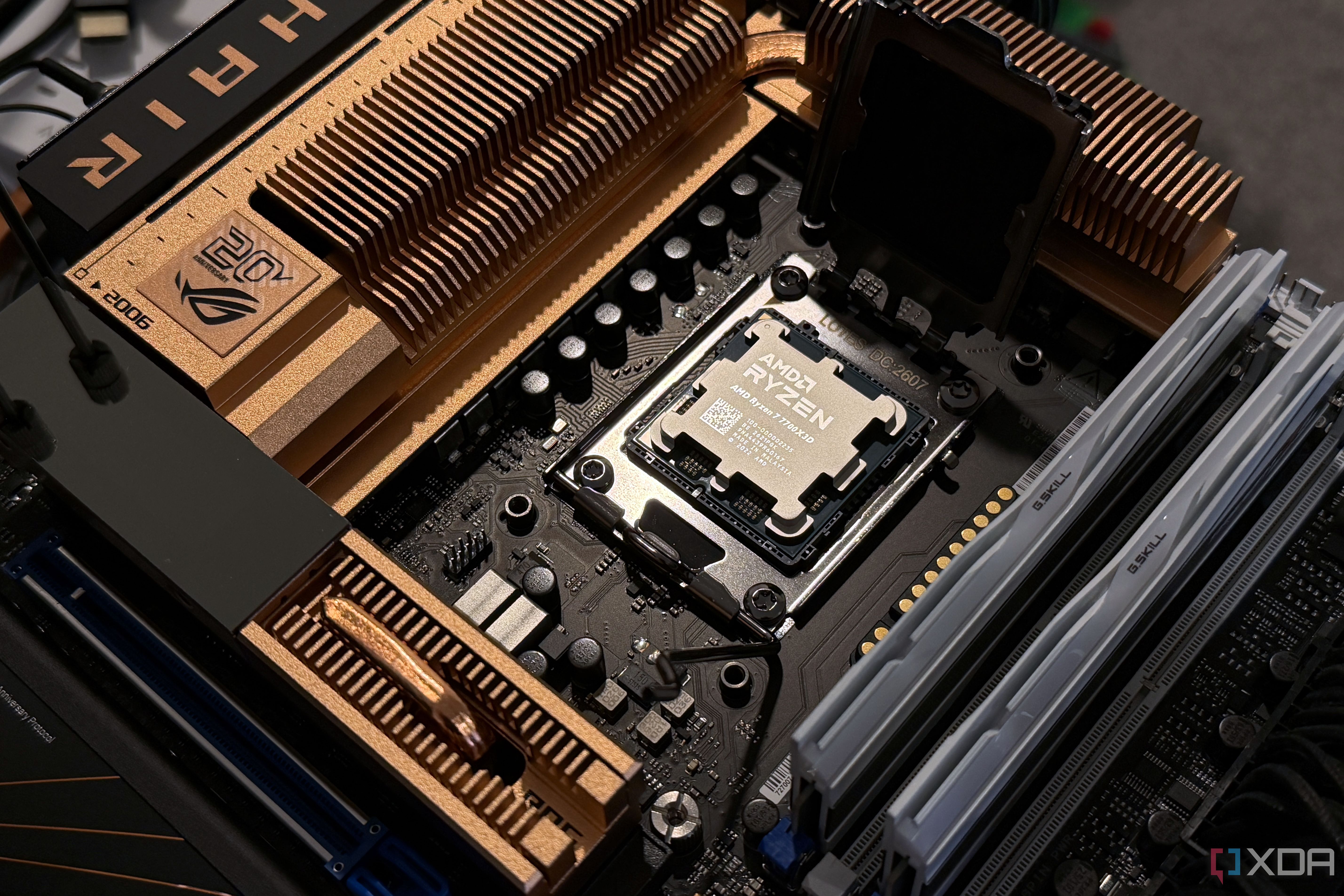 Ryzen 7 7700X3D installed in a motherboard