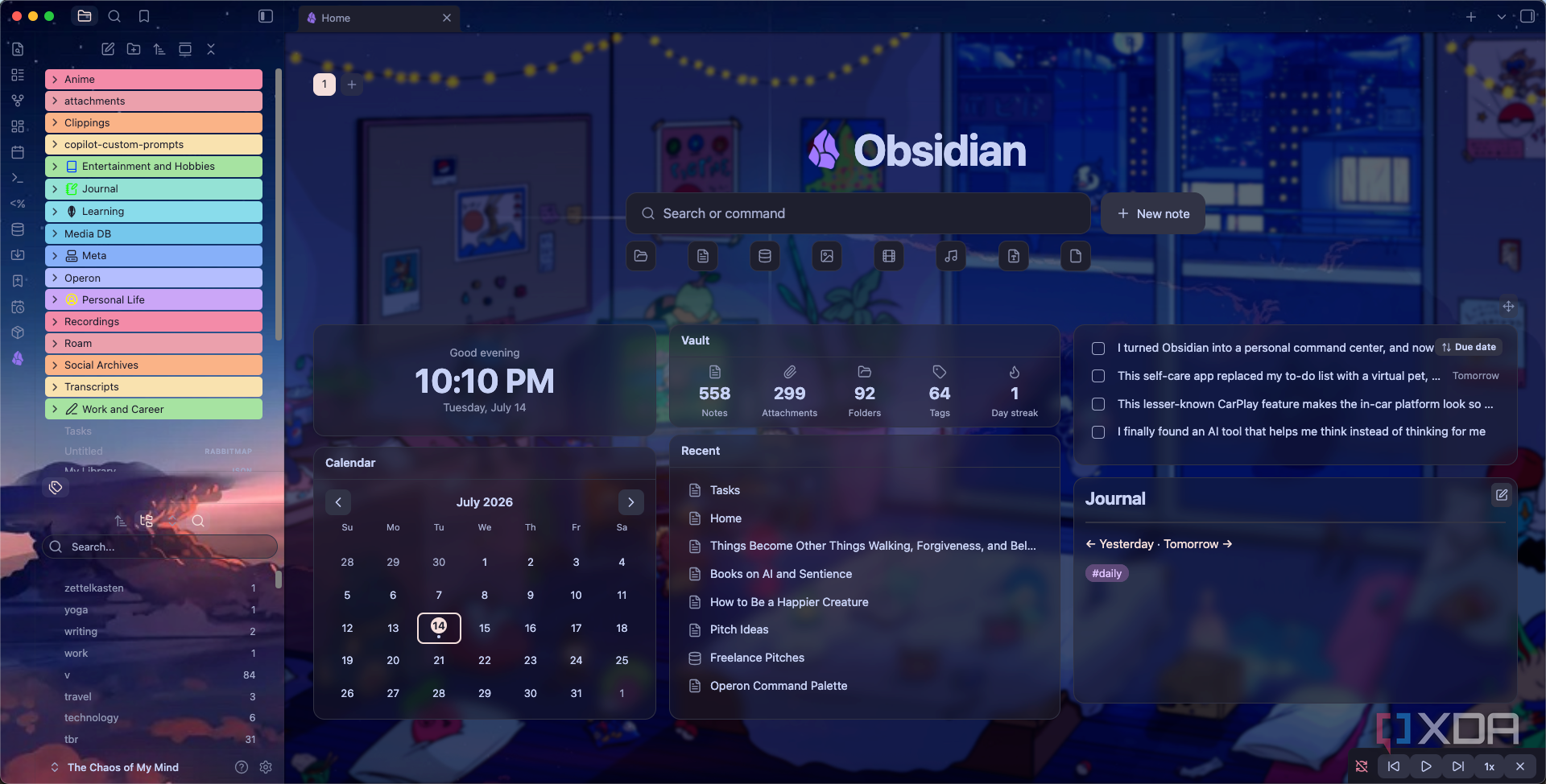 Obsidian se convierte en centro de comando personal para productividad, imagen 2